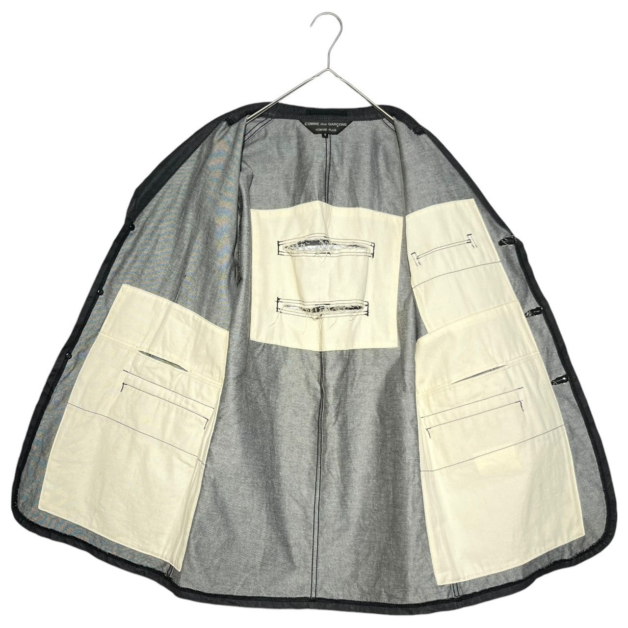 COMME des GARCONS HOMME PLUS(コムデギャルソンオムプリュス) 04SS Distressed back stitch tailored jacket 背面ダメージ加工 ステッチ テーラードジャケット PM-J057 S ブラック AD2003 Simple & Utility期