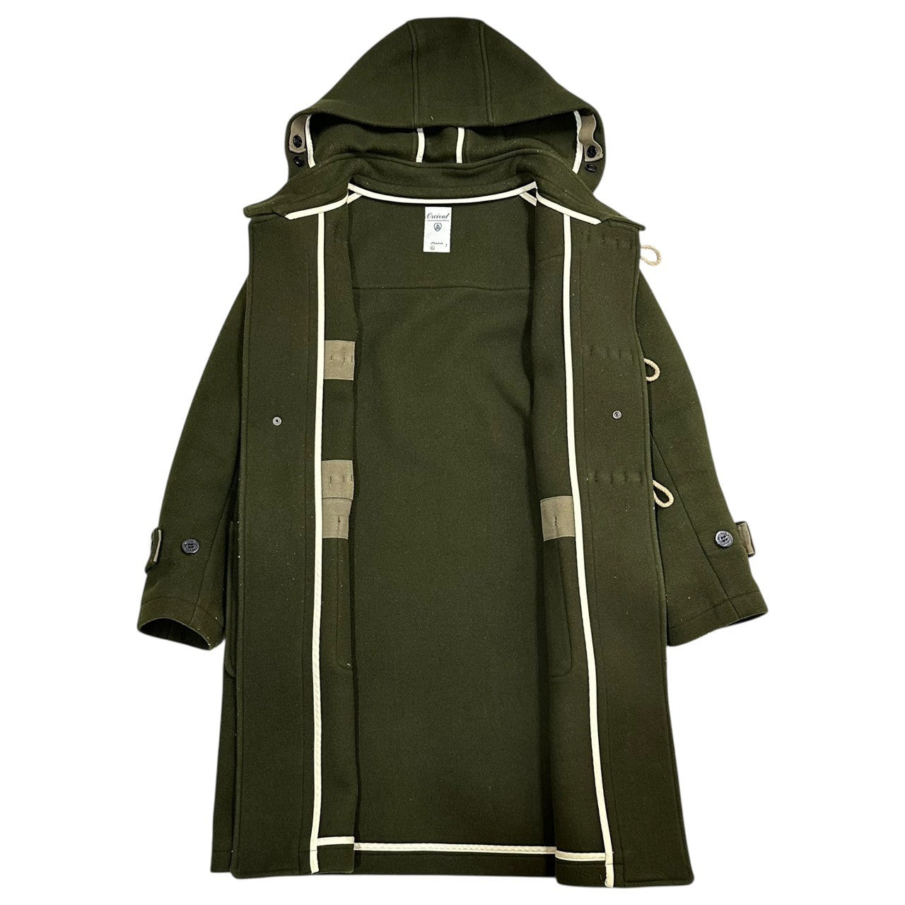 ORCIVAL(オーシバル) Melton Hooded Duffle Coat メルトン フーデッド ダッフル コート 16A-KWK-001 1(S程度) カーキ