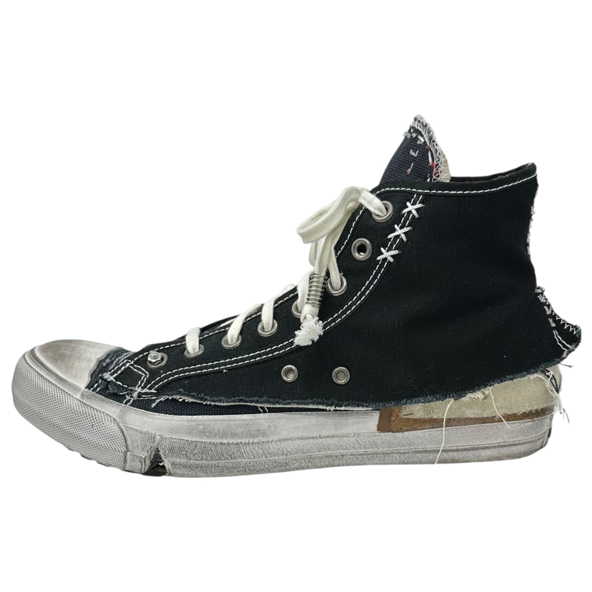 MAISON MARGIELA(メゾンマルジェラ) 25AW LOVE TO DEATH High top sneakers デストロイ 再構築 ハイカット スニーカー S97WS0082 41 ブラック