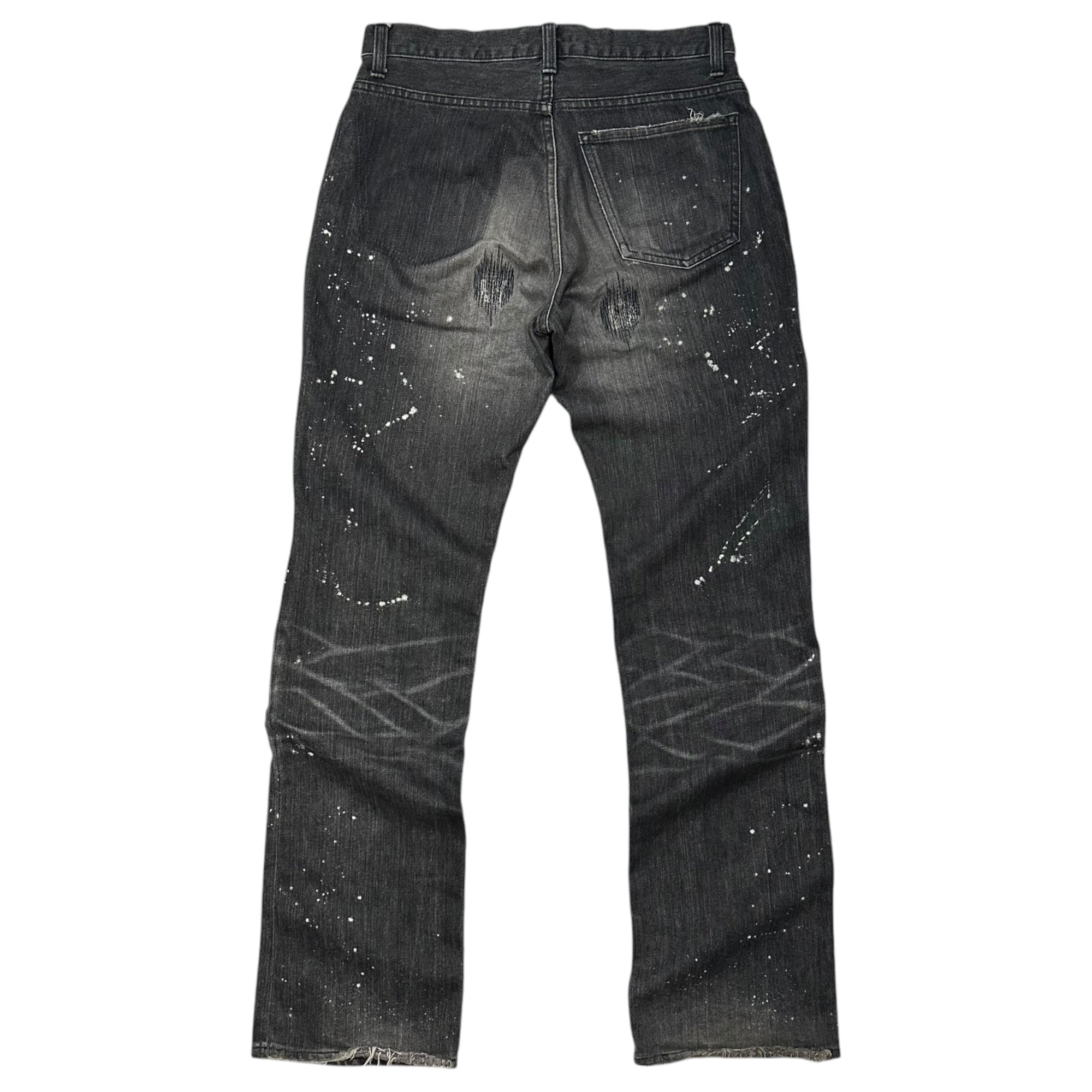 NUMBER (N)INE(ナンバーナイン) 2001AW "STANDARDS" GRANGE DENIM PANTS スタンダード期 グランジ デニム パンツ 2×30 ブラック 00's