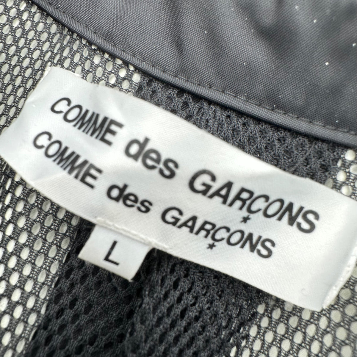 COMME des GARCONS COMME des GARCONS(コムデギャルソンコムデギャルソン) 2005AW Nylon Stitched Balmacaan Coat 裏ボア ナイロン ステッチ ステンカラー コート RP-C002 L ブラック AD2005 00's