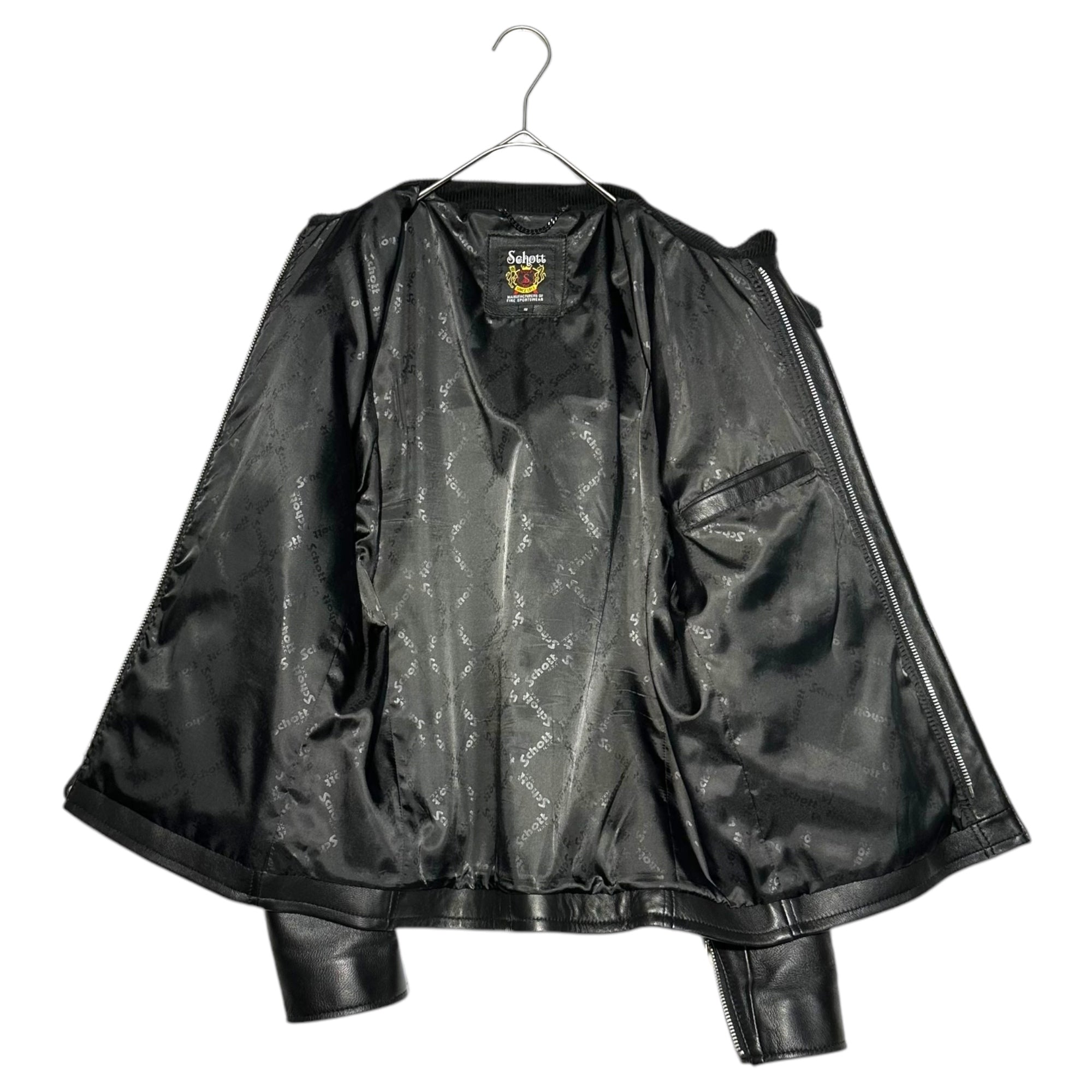 SCHOTT(ショット) SOLID CLASSIC RACER JACKET ソリッド クラシック レーサー ジャケット ラムレザー 3171053 S ブラック