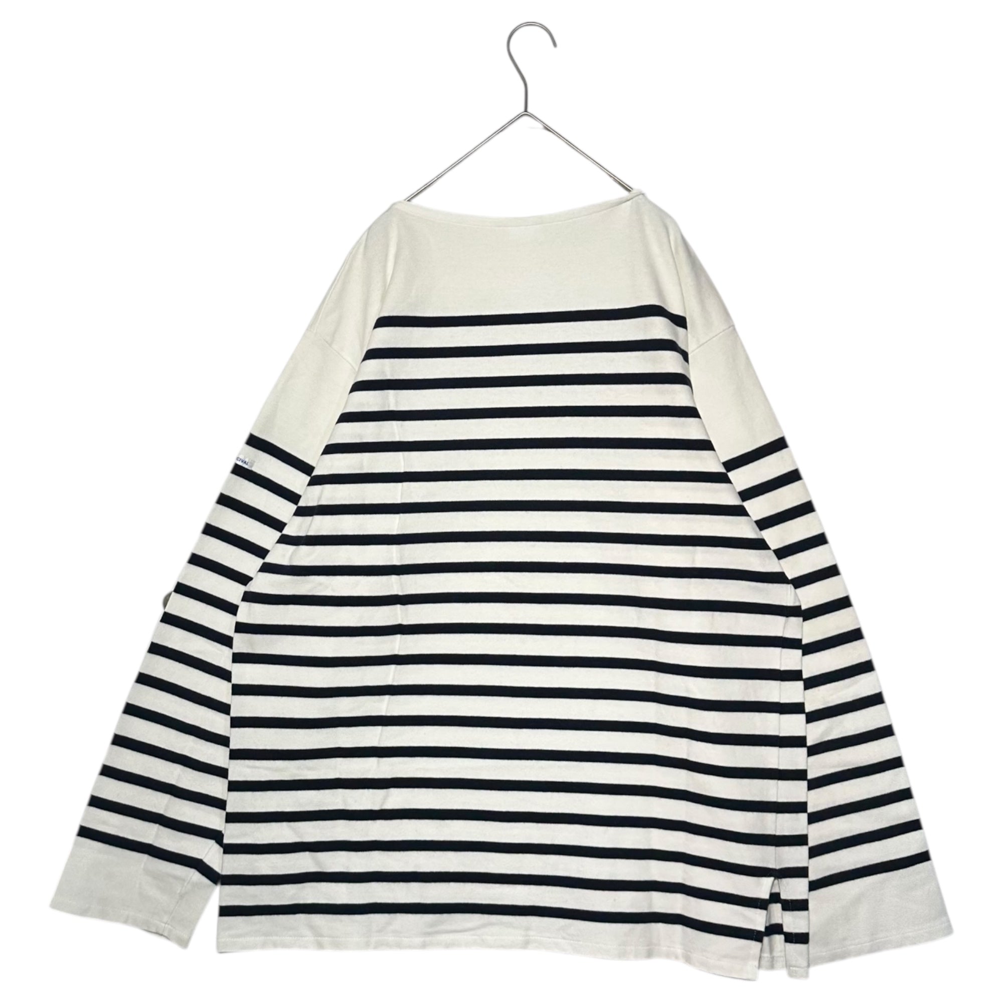 ORCIVAL(オーシバル) ボートネック ボーダー カットソー 3(L程度) ホワイト×ネイビー