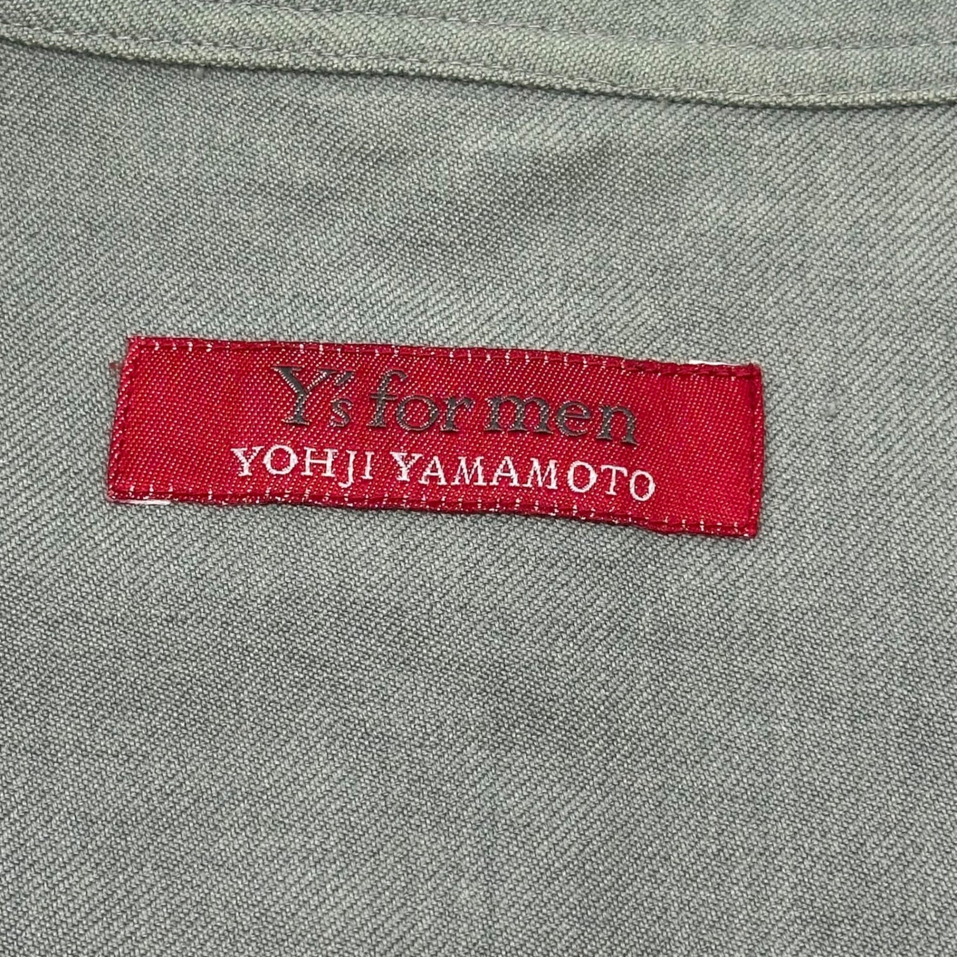 Y's for men(ワイズフォーメン) 90's open collar front pocket jacket オープンカラー フロントポケット ジャケット 赤タグ 3(L) ライトカーキ カバーオール