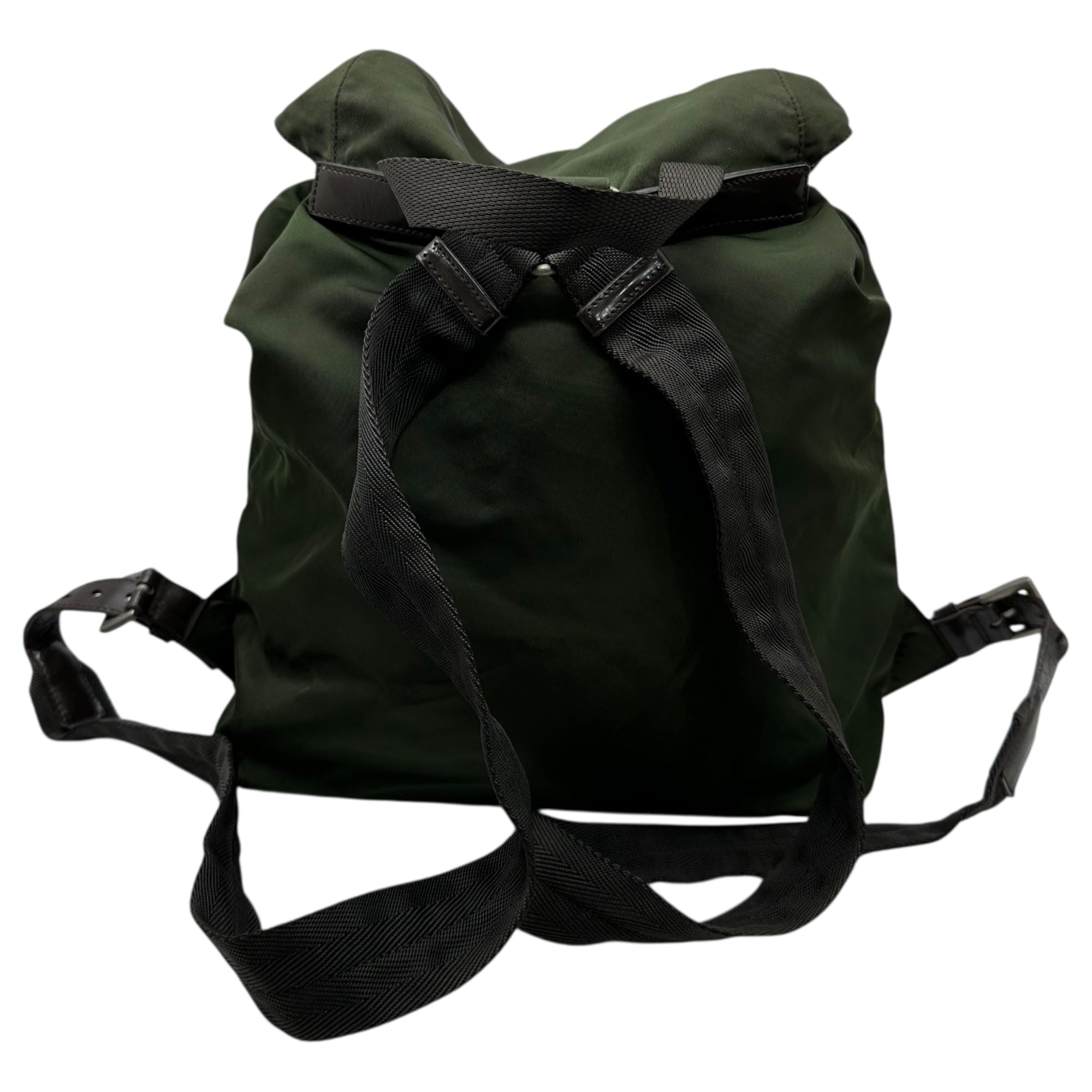PRADA(プラダ) Triangle Plate Nylon Mini Backpack 三角 プレート ナイロン ミニ リュック カーキ