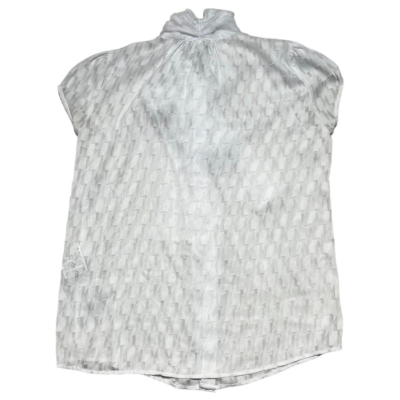 NARA CAMICIE(ナラカミーチェ) シアーカットジャガード半袖ボウタイブラウス 10-31-04-014 0 ホワイト 参考定価¥25,300(税込)