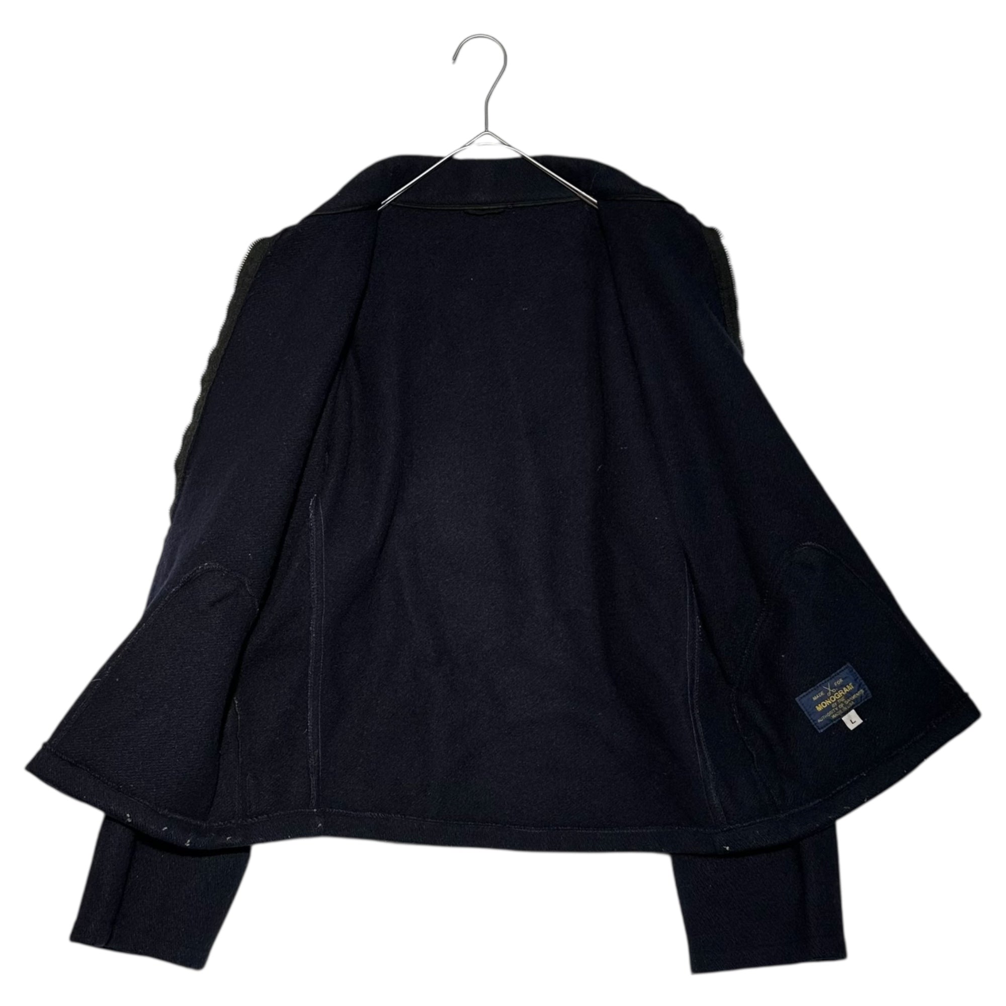 monogram(モノグラム) 90's Zip-up wool single jacket 90年代 ジップアップ ウール シングル ジャケット L ネイビー