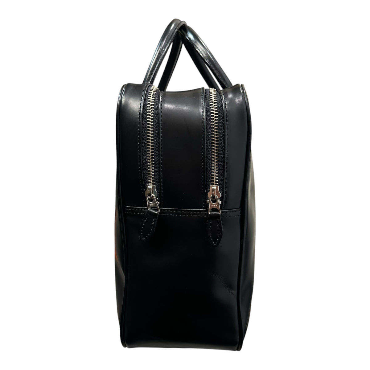 Katsuyuki Yoshida for COMME des GARCONS(カツユキヨシダフォーコムデギャルソン) 1990's~2000's Aoyama Original Steer Bag 青山オリジナル ステア バッグ ラージ 4 ブラック スクエア レザー ハンド トート ダブルジップ 初期型