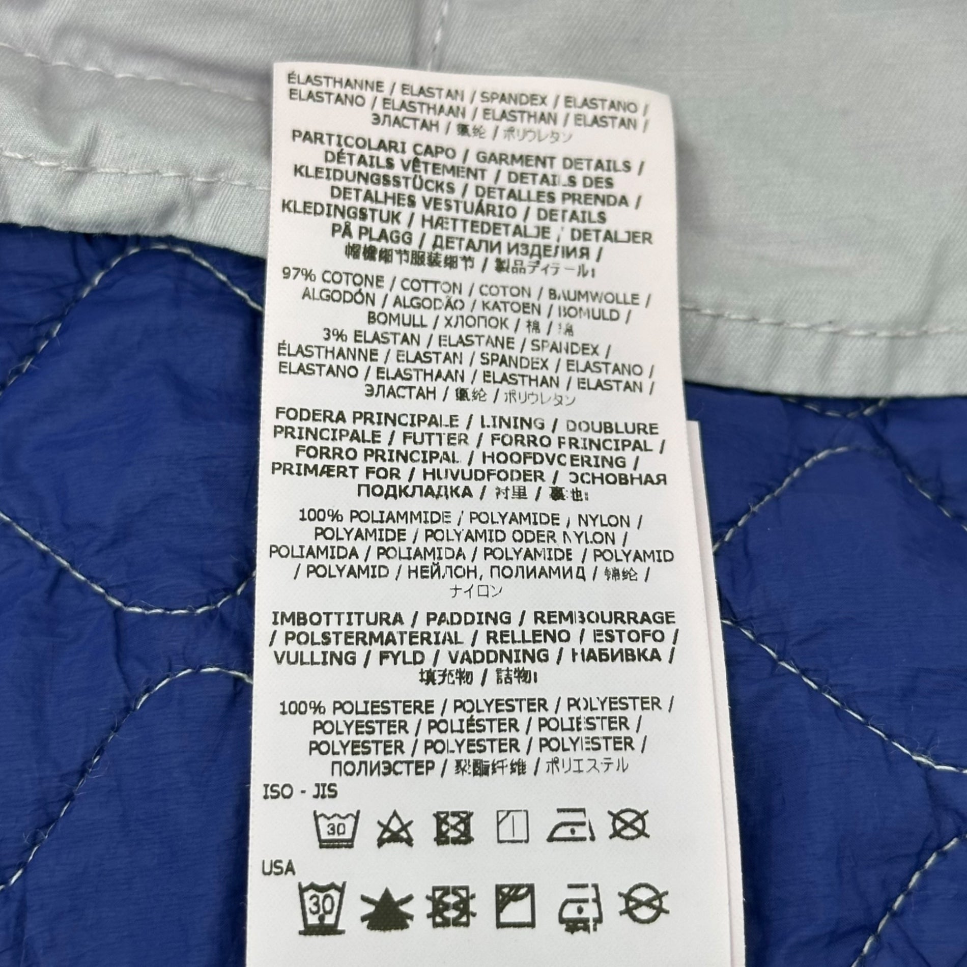 STONE ISLAND(ストーンアイランド) 23AW Quilted Hooded Zip-Up Jacket キルティング フーデット ジップアップ ジャケット 791540133 L ライトパープル×ブルー マウンテンパーカー