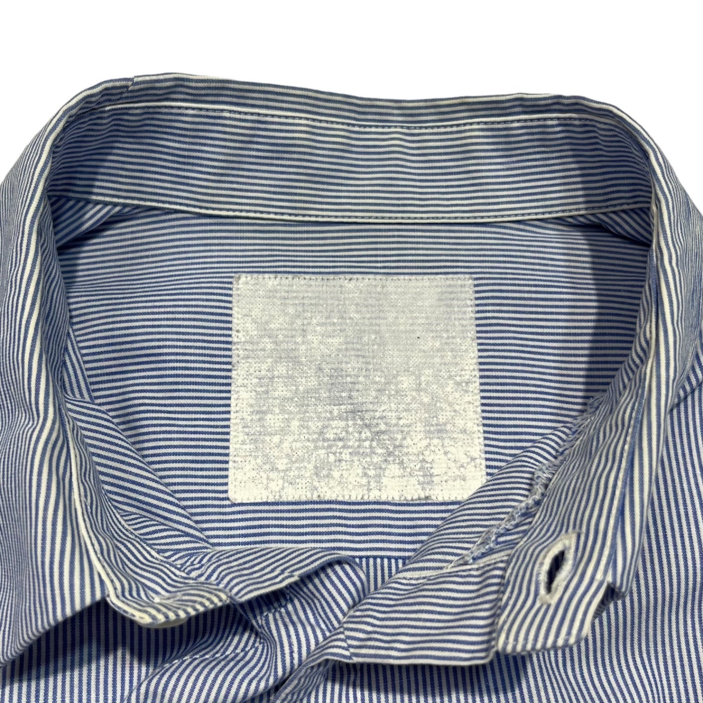 UNDERCOVER(アンダーカバー) 10AW striped shirt ストライプ 長袖 シャツ F4405 2(S程度) スカイブルー