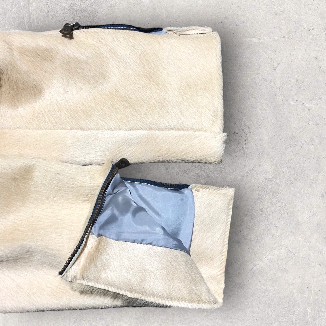 Dolce & Gabbana(ドルチェ&ガッバーナ) 90'sハラコ切替デニムジャケット G8007 46(M程度) ブルー