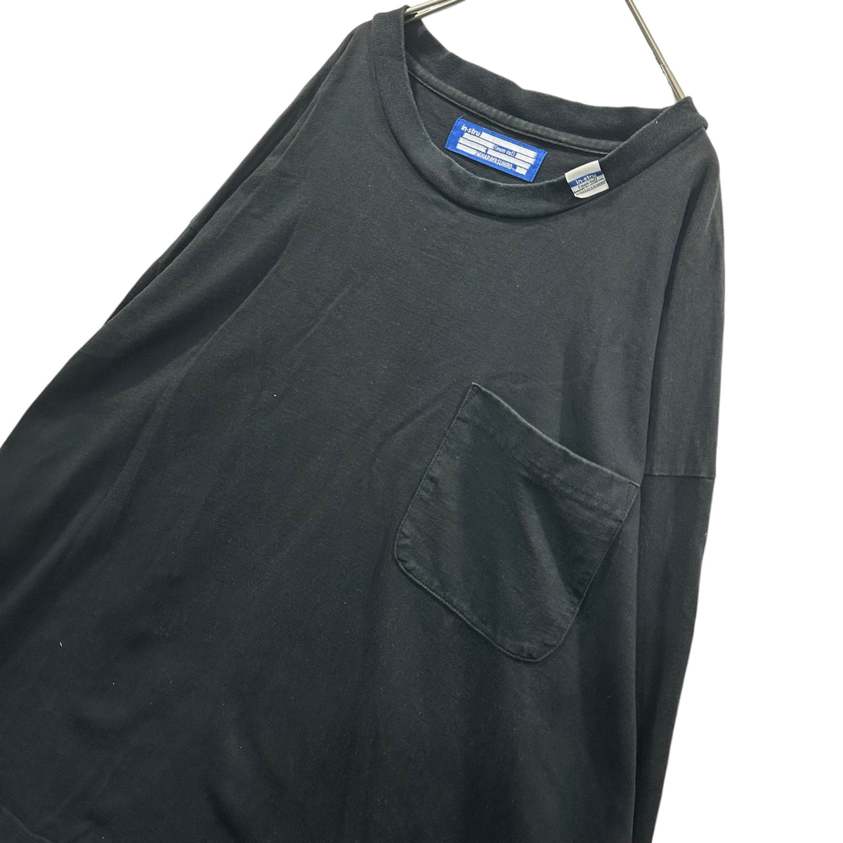 Maison MIHARA YASUHIRO(メゾンミハラヤスヒロ) 【in・stru(men-tal).】 Heavy Weight L/S T-shirt ヘヴィー ウェイト 長袖 Tシャツ I06LT502 50 ブラック
