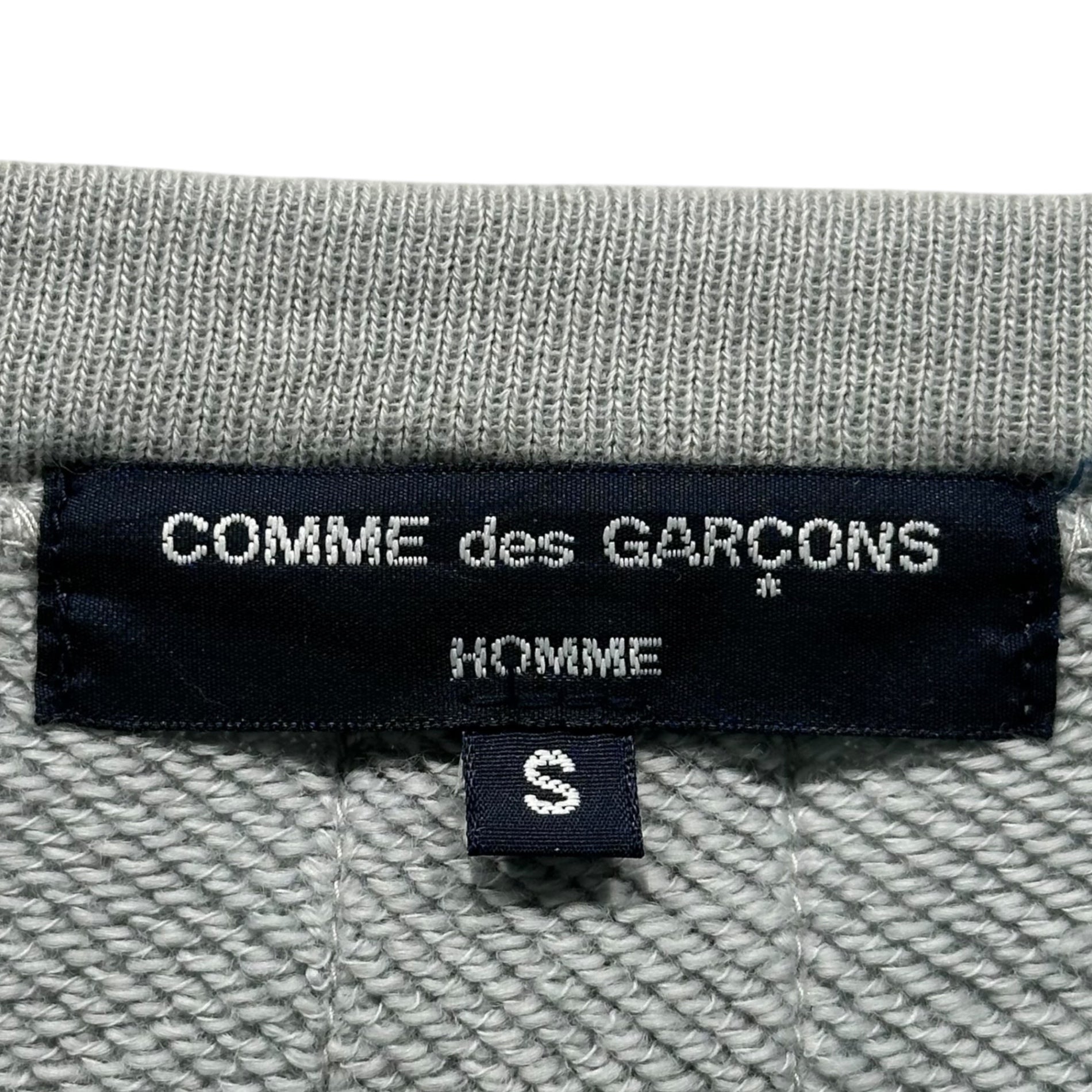COMME des GARCONS HOMME(コムデギャルソンオム) 24SS Cotton Sweatshirt Cardigan コットン スウェット カーディガン AD2023 S ライトグレー HM-T002