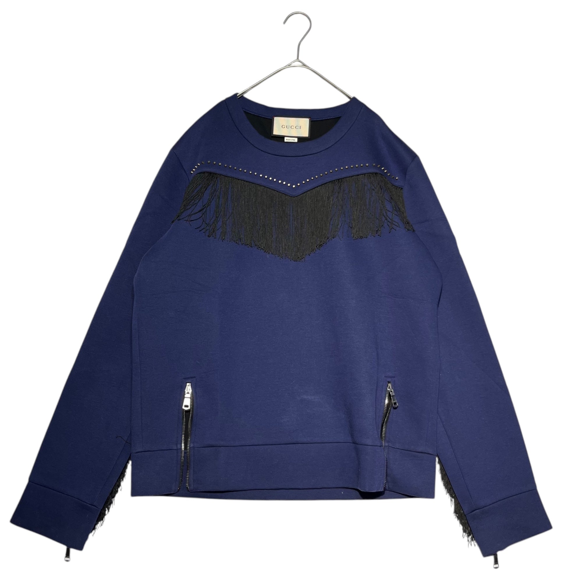 GUCCI(グッチ) bonding stud fringe sweatshirt ボンディング スタッズ フリンジ トレーナー 44014