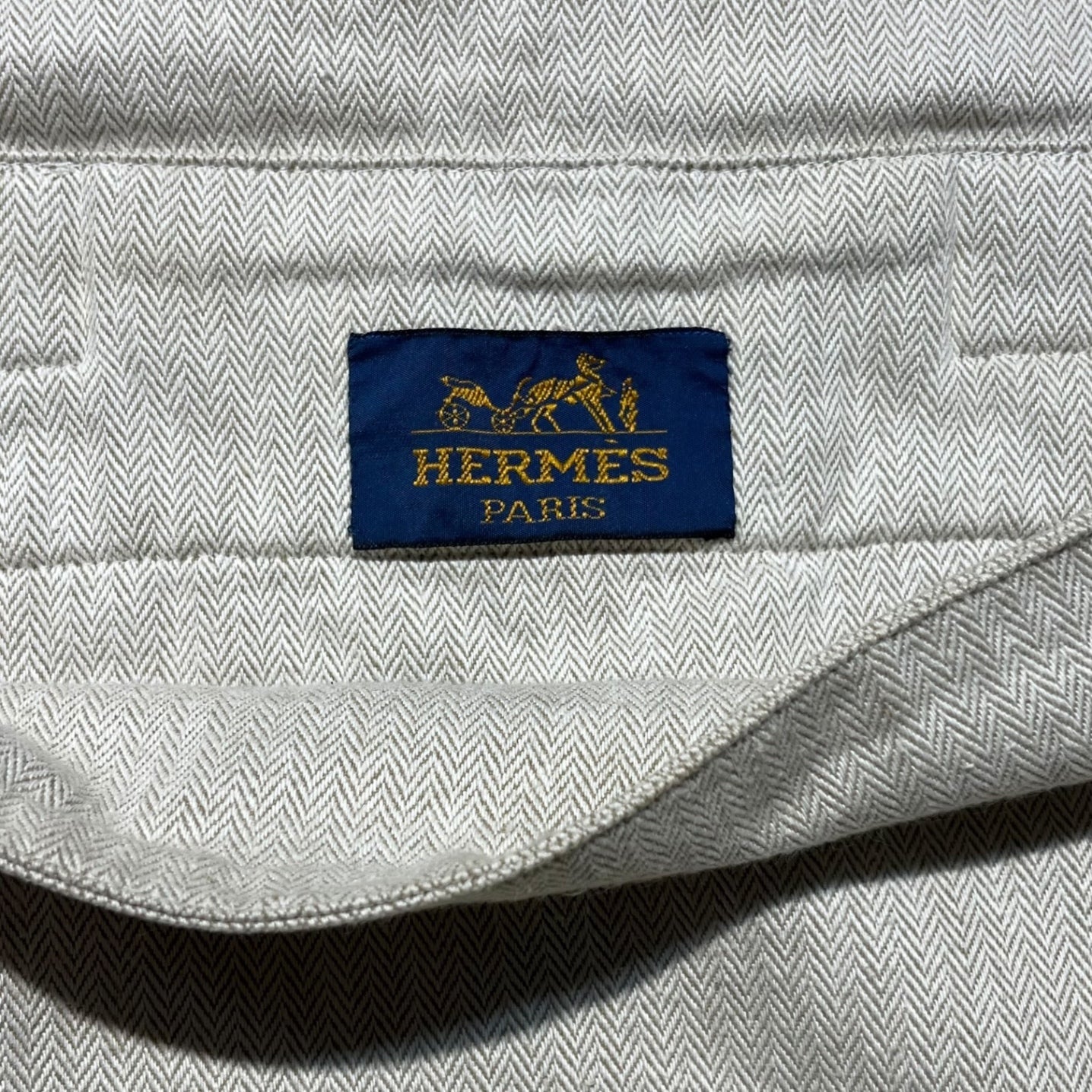 HERMES(エルメス) buggy baggage handbag バギー バゲッジ ハンドバッグ アイボリー ループカスタム(ショルダーストラップ取り付け可能)