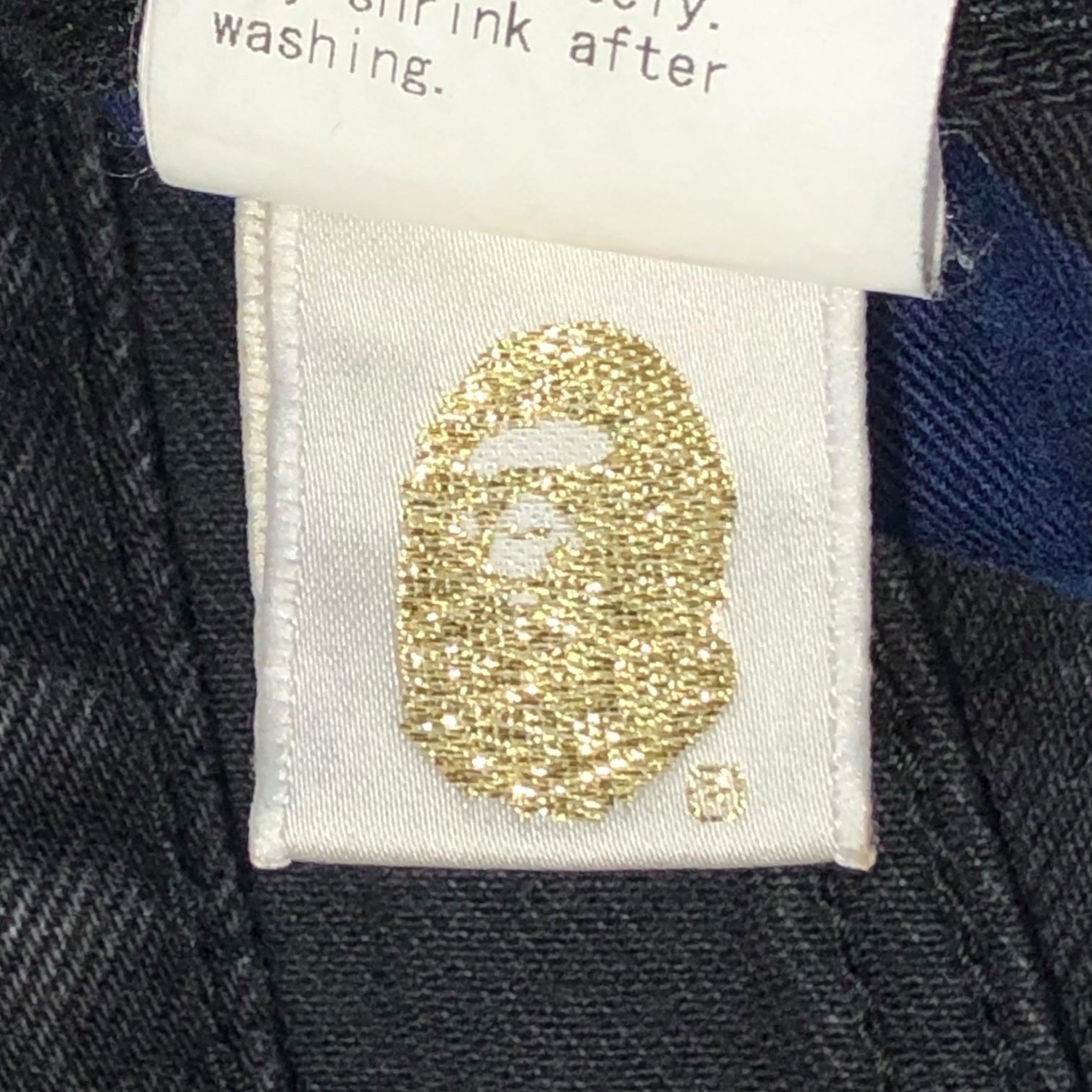 A BATHING APE(アベイシングエイプ) BLACK DENIM PANTS ブラック デニムパンツ L ブラック