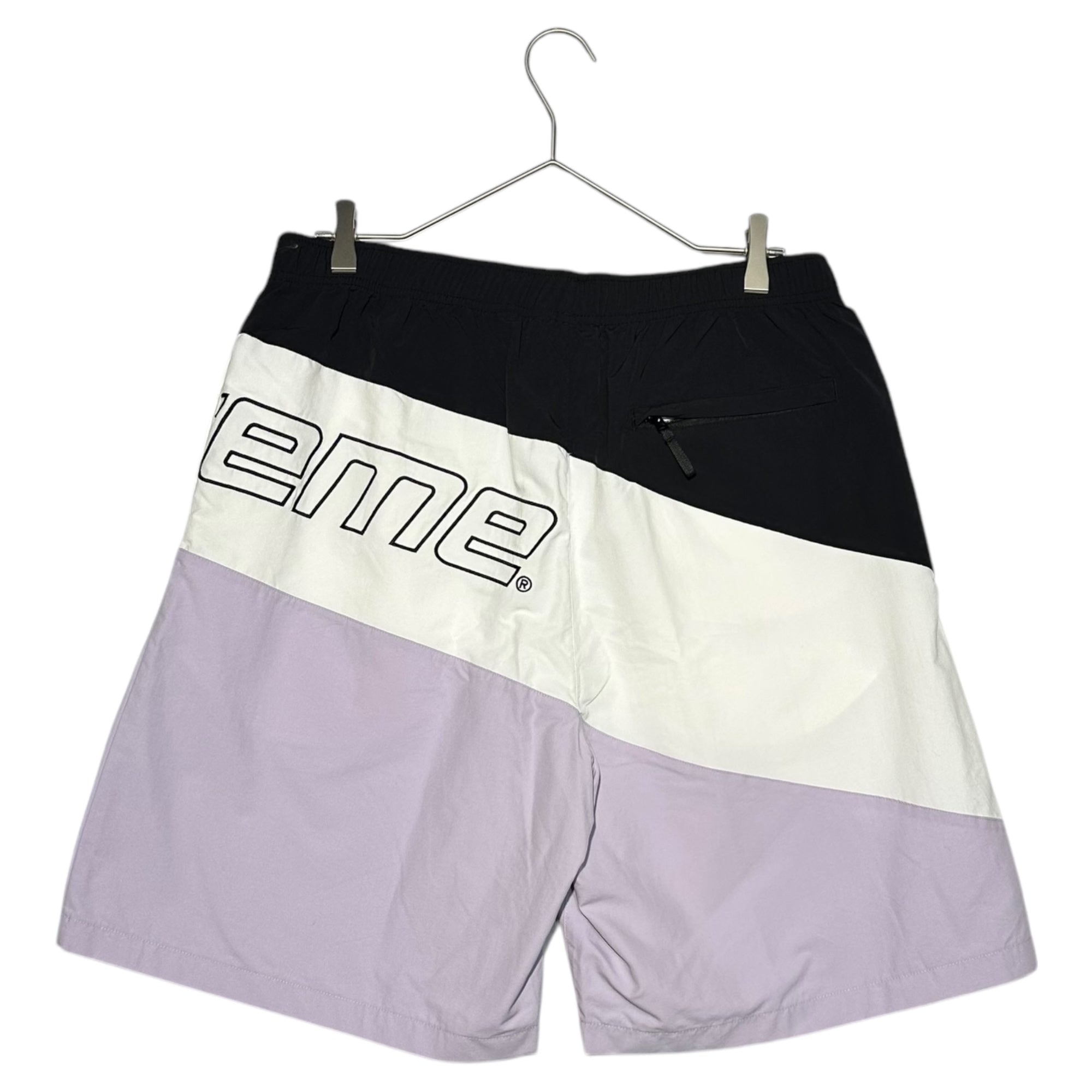SUPREME(シュプリーム) 24SS Curve Nylon Short - Light Purple カーブ ナイロン ショート M ホワイト×パープル ハーフ ショート パンツ ロゴ
