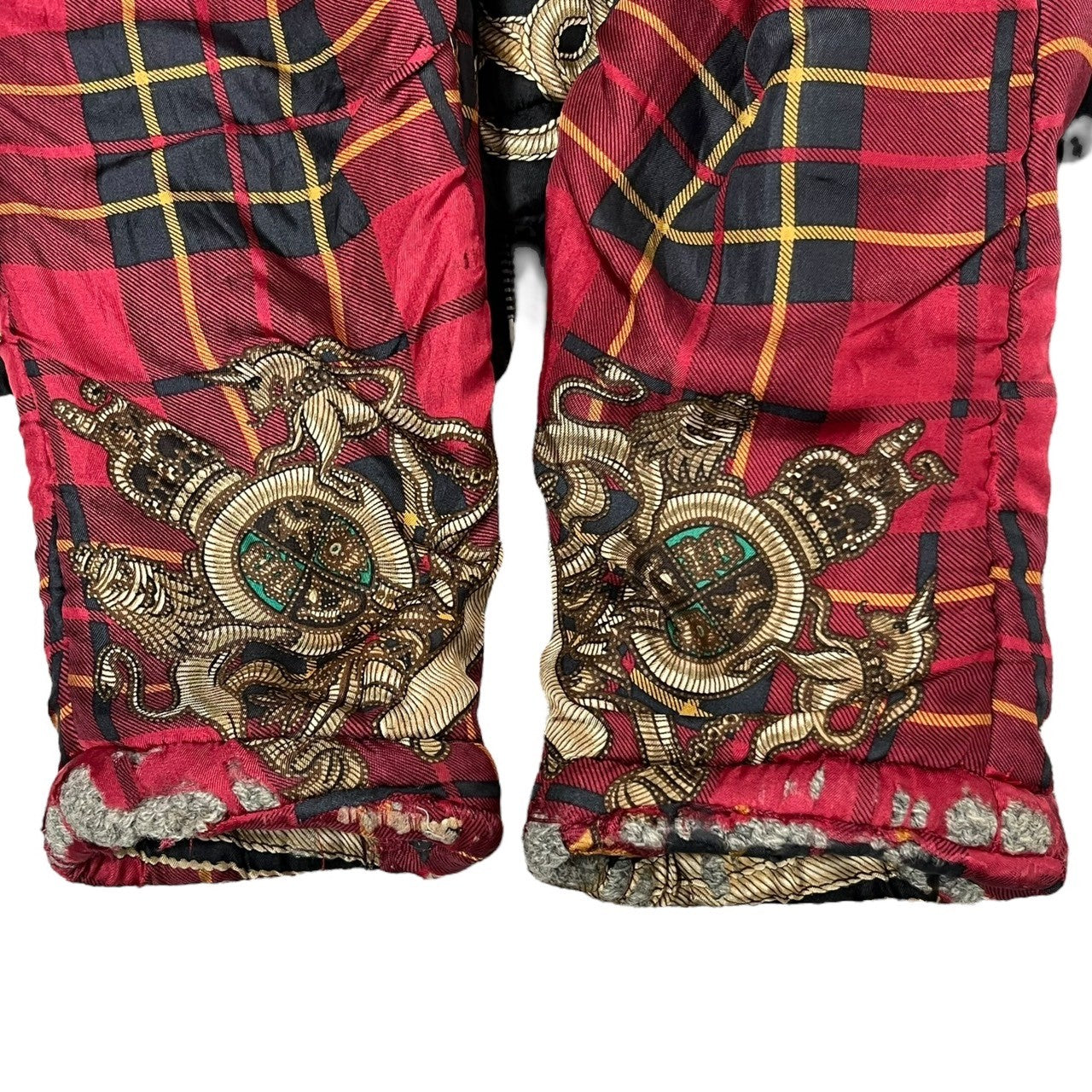 COMME des GARCONS HOMME PLUS(コムデギャルソンオムプリュス) 99AW Souvenir Kitsch scarf zip up blouson スカーフ ジップ アップ ブルゾン PJ-04096M M レッド×ブラック AD1999 アーカイブ ジャケット