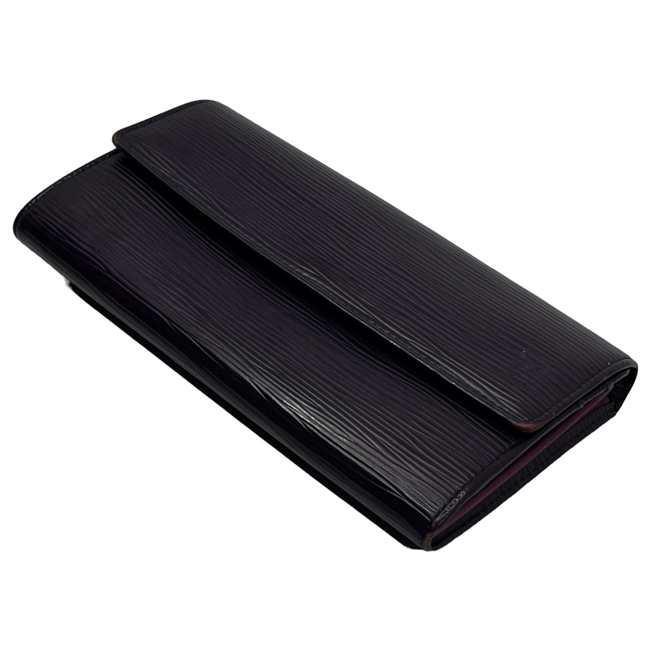 LOUIS VUITTON(ルイヴィトン) ポルトオフォイユサラ/長財布/エピ M6374L カシス(パープル) 製造番号:CA0029/イニシャル入り