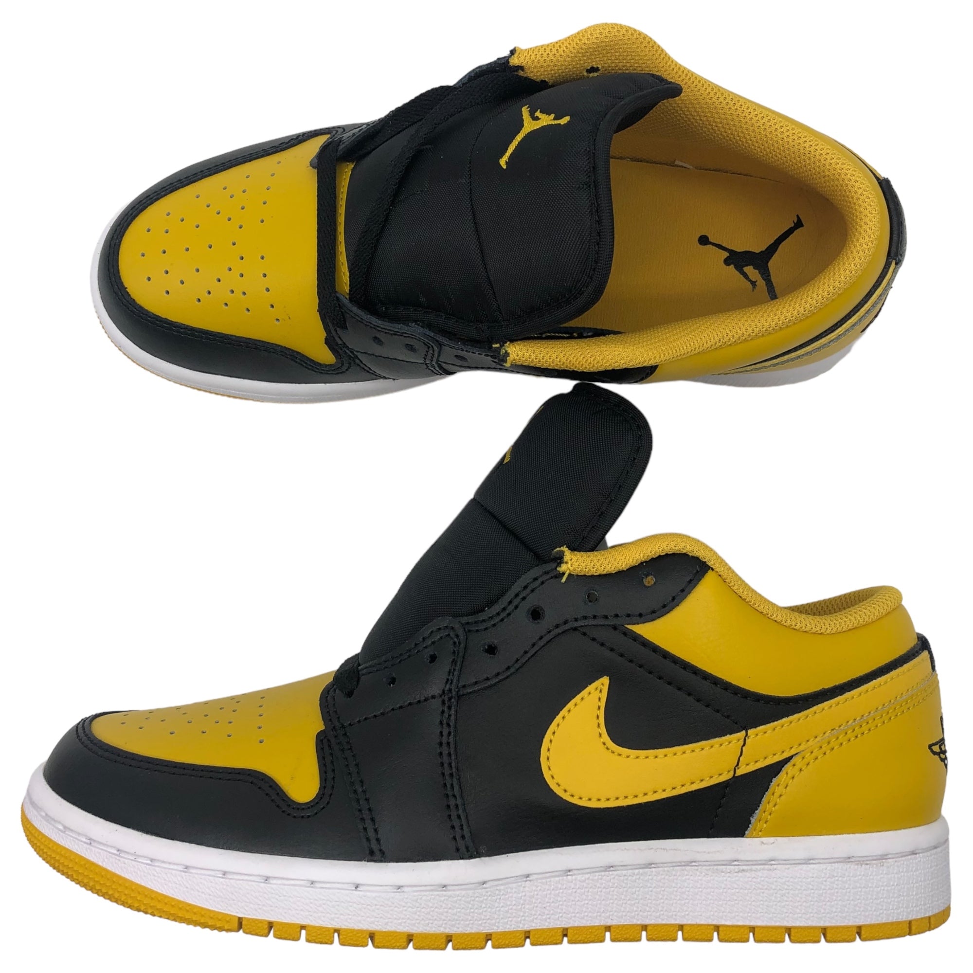 NIKE(ナイキ) AIR JORDAN 1 LOW エアジョーダン 1 ロー 553558-072 25.5cm イエローオークル×ブラッ