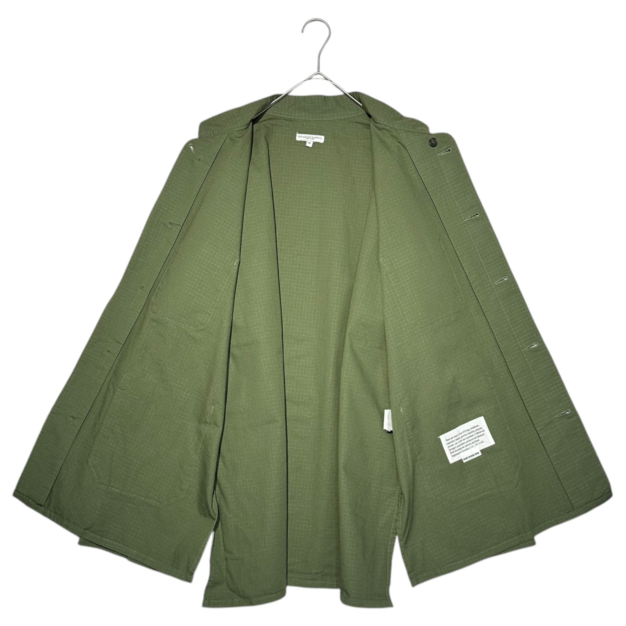Engineered Garments(エンジニアードガーメンツ) 22SS Dayton Shirt Olive Cotton Ripstop デイトン シャツ リップストップ M カーキ ミリタリー ジャケット
