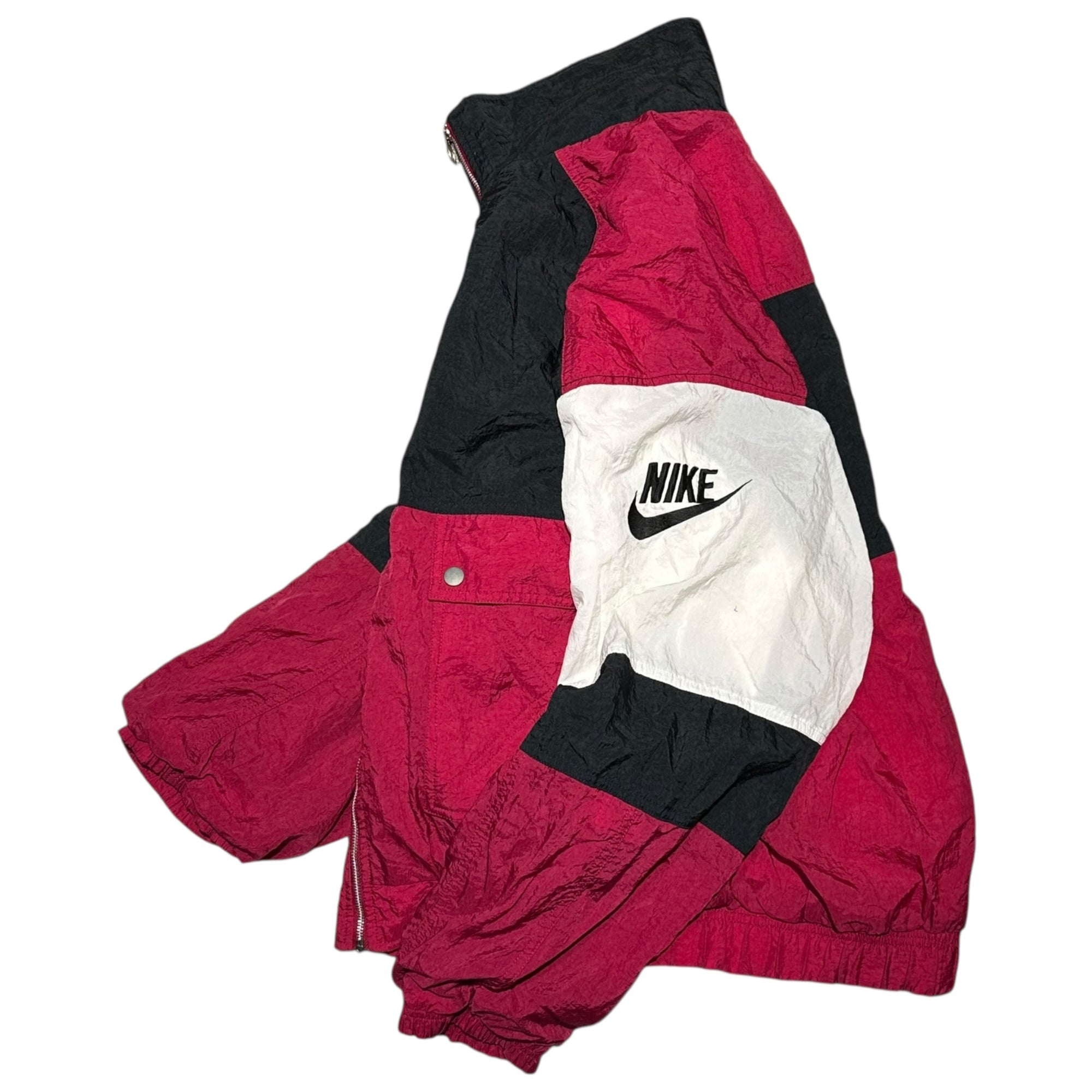 NIKE(ナイキ) 90's Old Zip-Up Blouson 90年代 オールド ジップアップ ブルゾン H4-04-06-GTI L ブラック×ワインレッド×ホワイト