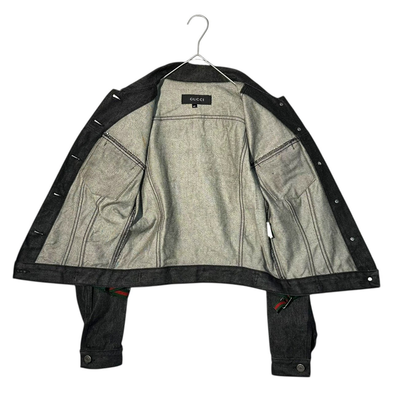 GUCCI(グッチ) Tom Ford Period Sherry Line Cotton Black Denim Jacket トムフォード期 シェリーライン コットン ブラック デニム ジャケット 207-1059-7169 42(L程度) ブラック