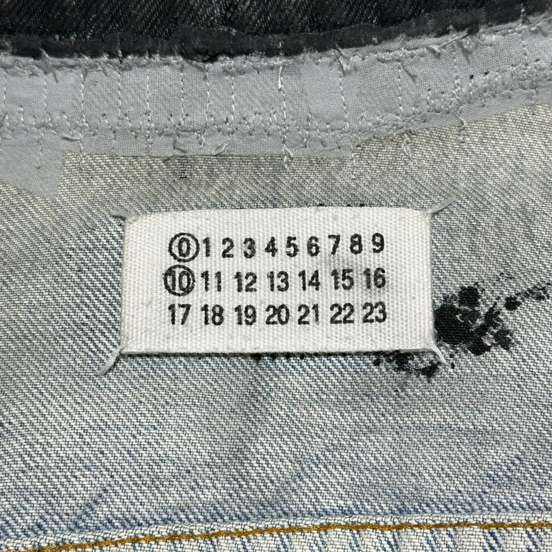 【SALE対象外】Maison Martin Margiela(メゾン マルタンマルジェラ) 2000SS ⓪ ⑩ Artisanal Paint Denim Trucker Jacket アーティザナル 再構築 デニム トラッカー ジャケット 333-48440 M ブラック 00's オリゾンティタグ 本人期 リーバイス3rdモデル ポケット有Ver