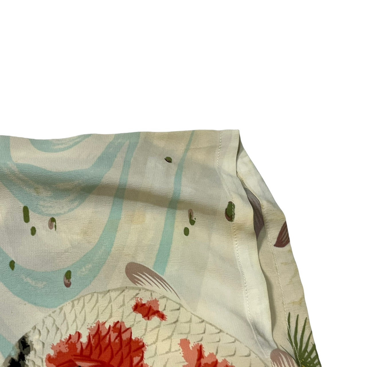 SUN SURF(サンサーフ東洋) RAYON S/S SPECIAL EDITION HOOKANO "NISHIKI KOI" 錦鯉 レーヨン アロハシャツ SS34665 M ホワイト 半袖