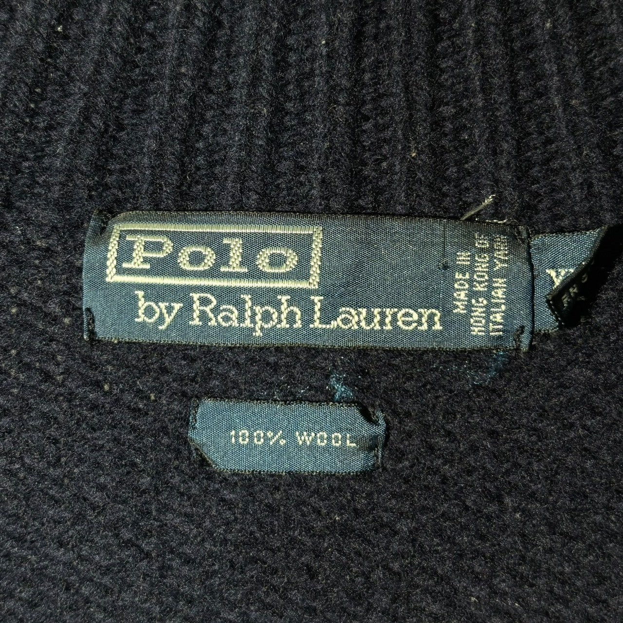 POLO RALPH LAUREN(ポロラルフローレン) 90's Skipper Wool Knit スキッパー ウール ニット XL ネイビー 90年代 ヴィンテージ ヴァルーズ