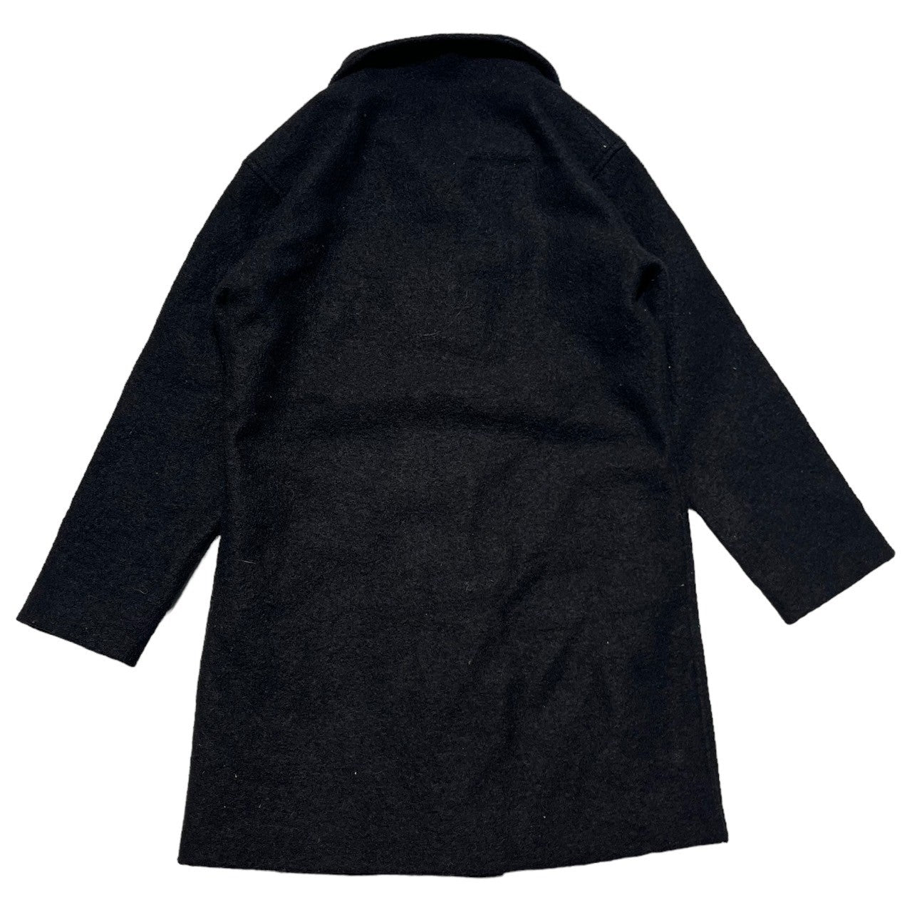 agnes b.(アニエスベー) Stand collar wool coat スタンドカラー ウール コート H197JW63 Tイ(S程度) ブラック メルトン 厚手