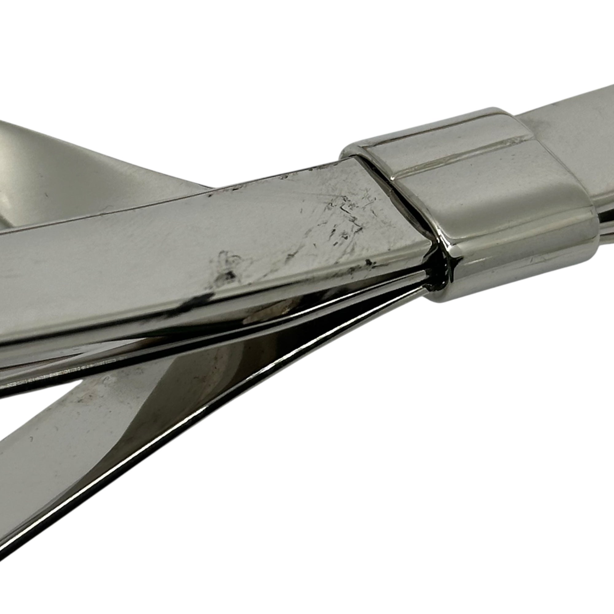 MARNI(マルニ) Metal Plate Ribbon Leather Belt メタル プレート リボン レザー ベルト 75 シルバー×ピンク