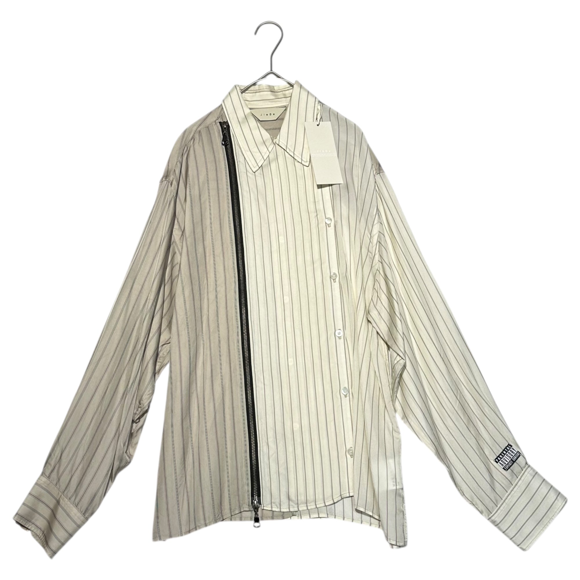 Jieda(ジエダ) 21SS 2WAY ZIP & BUTTON SHIRT JIE-21S-SH05 1(S) アイボリー×ベージュ