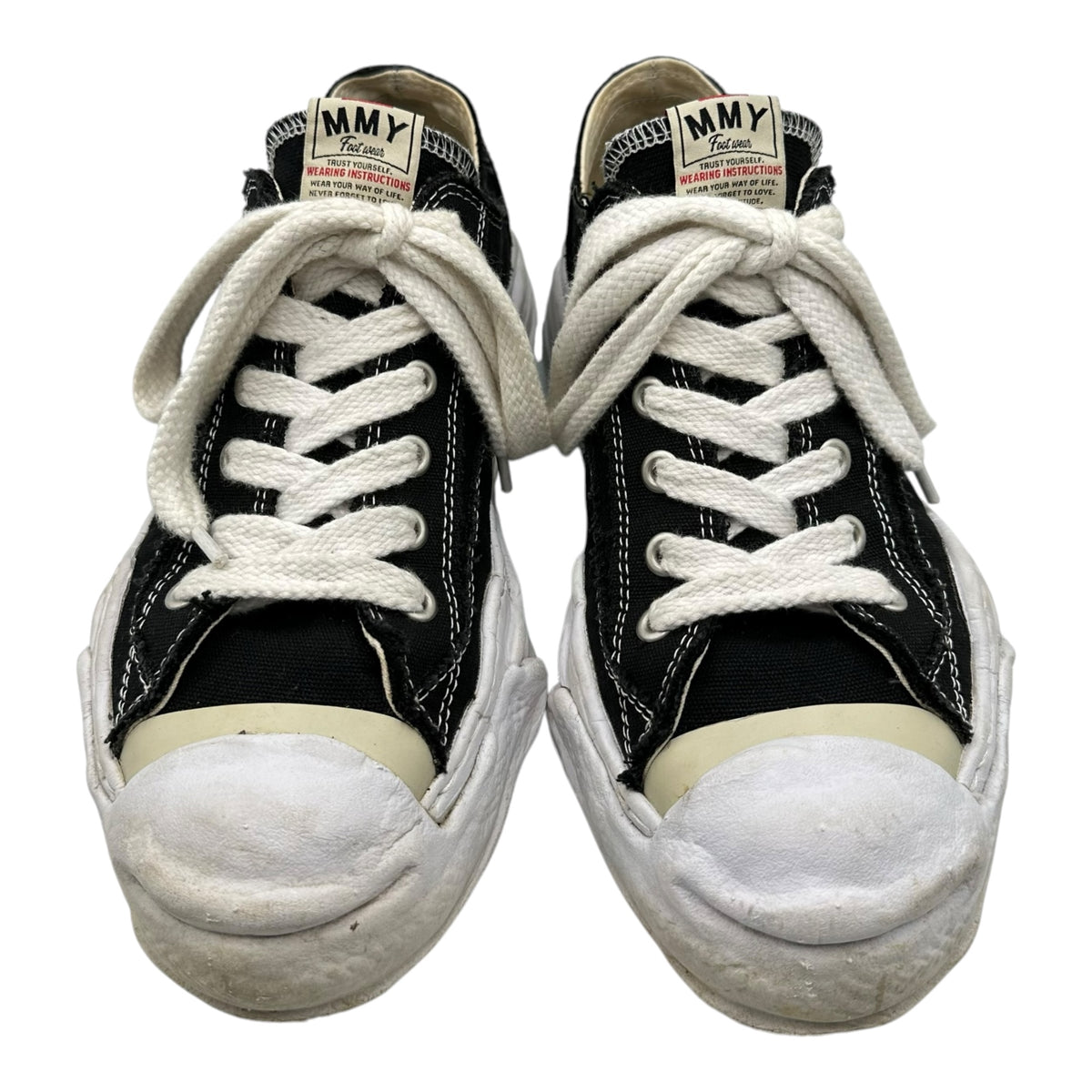 Maison MIHARA YASUHIRO(メゾンミハラヤスヒロ) HANK CANVAS LOW Top Sneakers ハンク キャンバス ローカット スニーカー A05FW702 44 ブラック×ホワイト