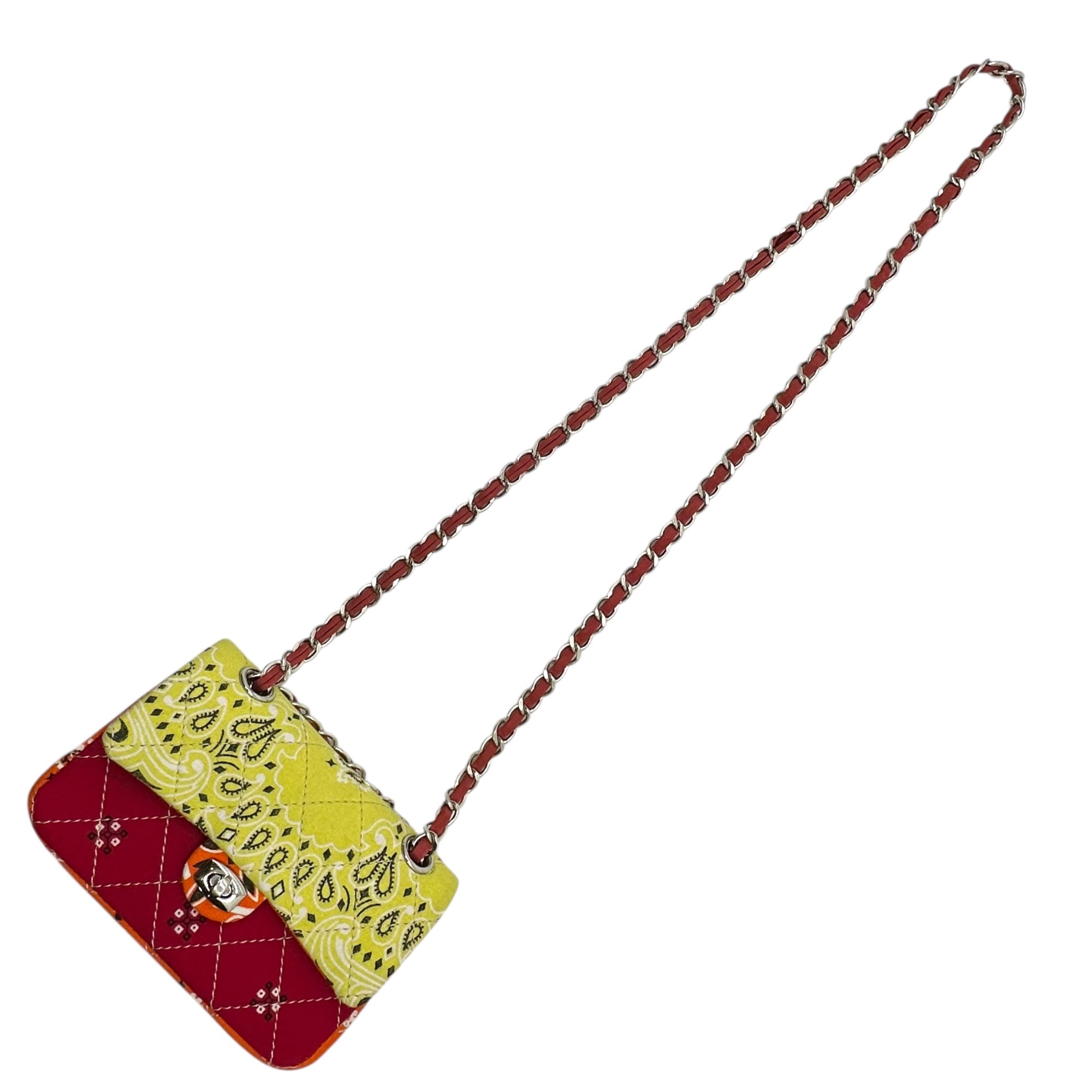 READYMADE(レディメイド) Vintage Bandana Reconstructed Flap Chain Shoulder Bag ヴィンテージ バンダナ 再構築 フラップ チェーン ショルダー バッグ イエロー×レッド×オレンジ