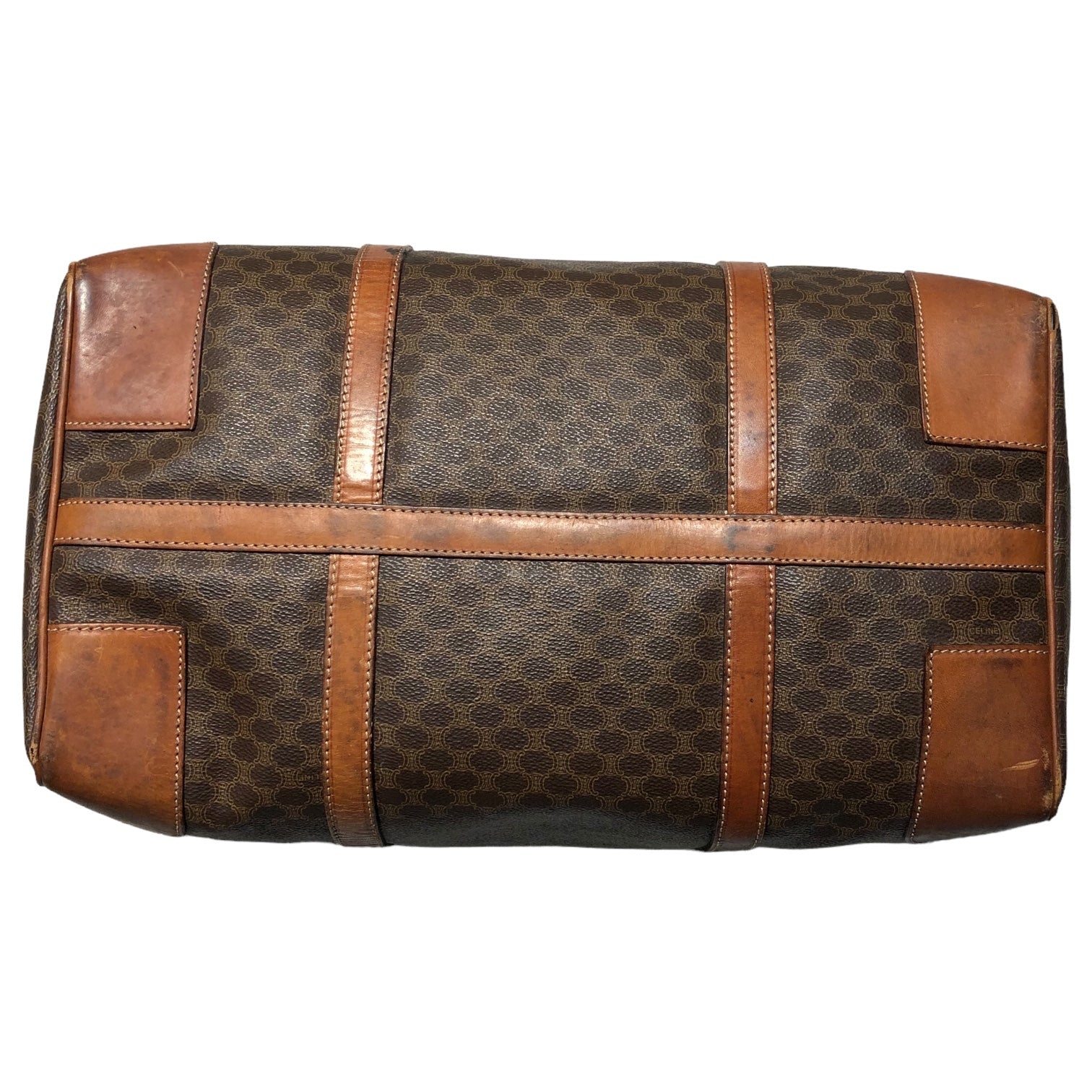 CELINE(セリーヌ) macadam pattern boston bag マカダム柄 ボストン バッグ M11 ブラウン OLD ヴィンテージ 旅行鞄