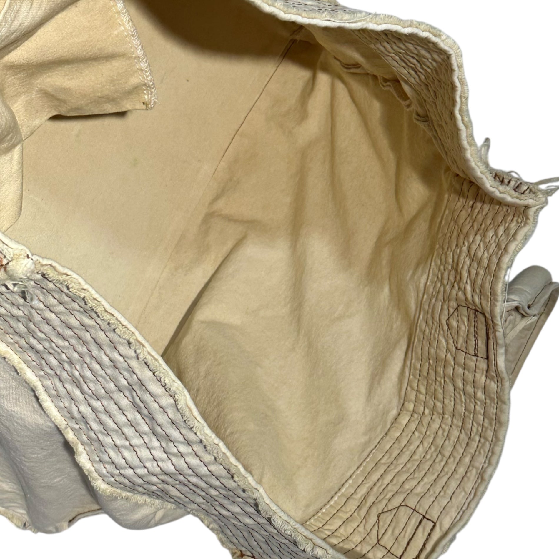 tricot COMME des GARCONS(トリココムデギャルソン) 05SS Brown Stitch Canvas Hand Tote Bag ブラウンステッチ キャンバス ハンド トートバッグ TO-K205 アイボリー×ブラウン