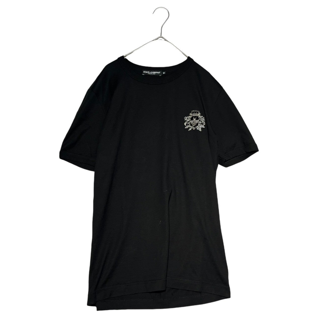 DOLCE&GABBANA(ドルチェ&ガッバーナドルガバ) Bee emblem patch T-shirt 蜂 エンブレム ワッペン Tシャツ G8FL6T G7FDV 46(M程度) ブラック