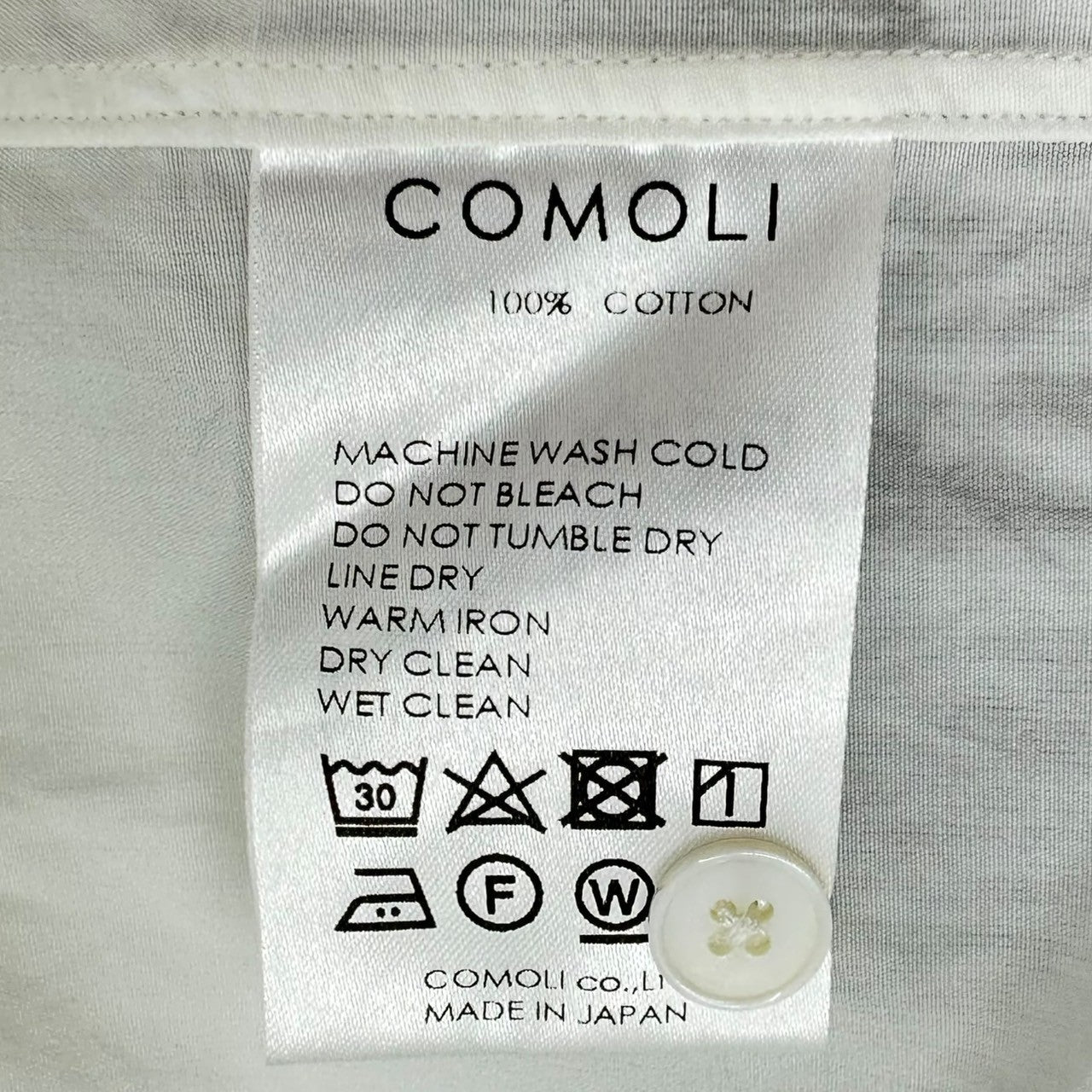 COMOLI(コモリ) 20SS Basic Band Collar Shirt ベーシック バンドカラー シャツ R01-02002 2(M) ホワイト