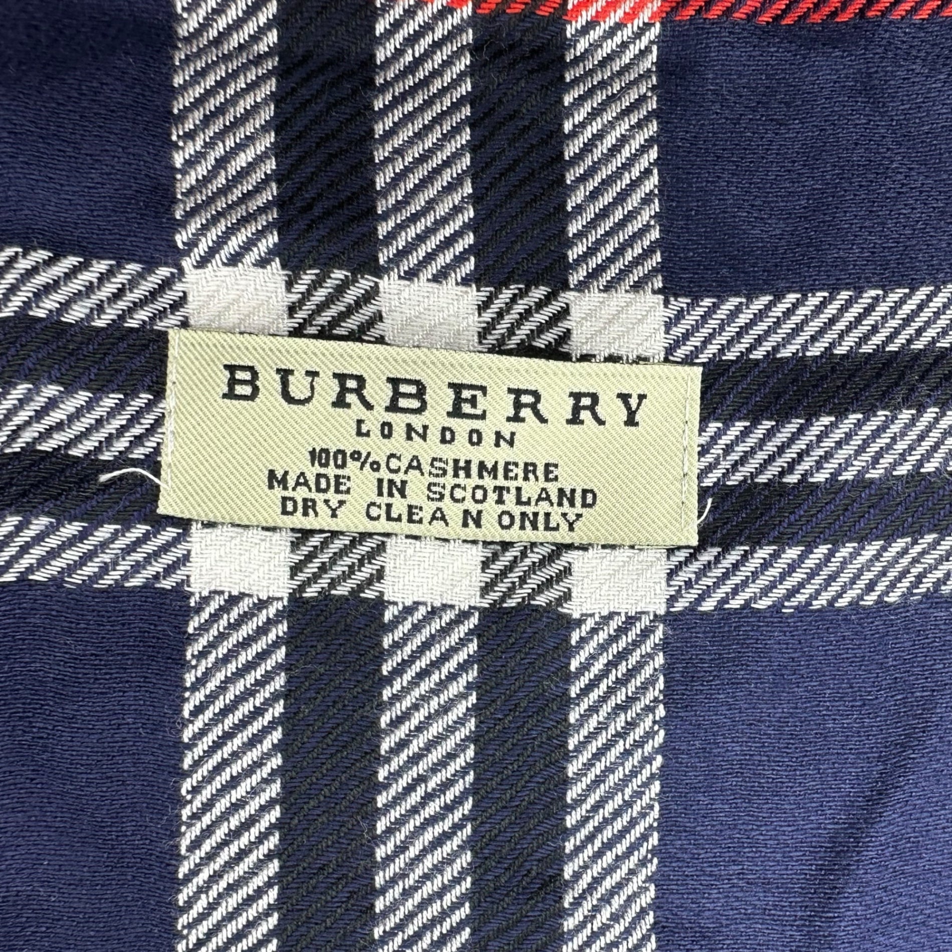 BURBERRY(バーバリー) 100% cashmere stole カシミヤ100% ストール ネイビー