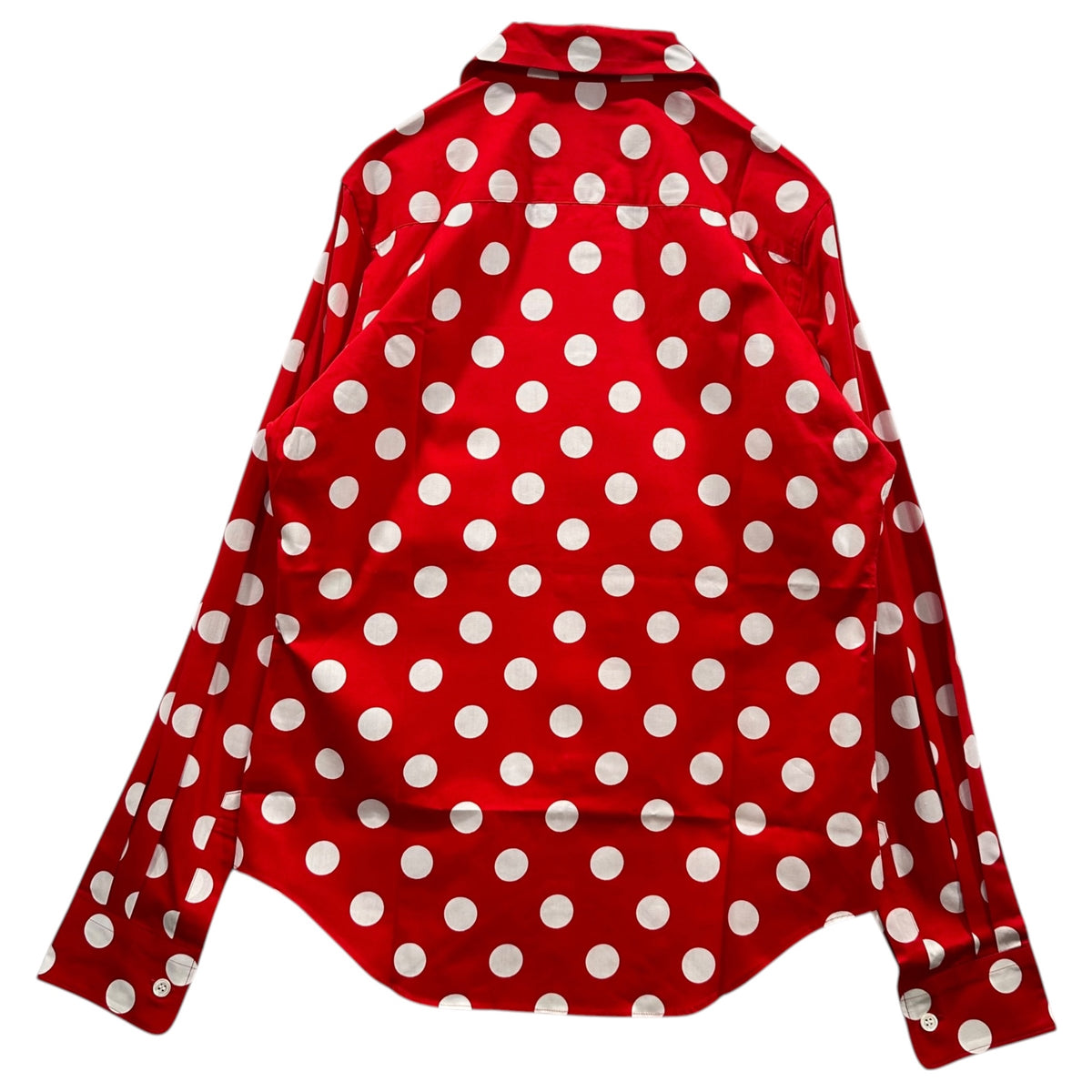 COMME des GARCONS(コムデギャルソン) 2001SS Aoyama-Exclusive Polka-Dot Round-Collar Blouse Shirt 青山 限定 ドット 丸襟 ブラウス シャツ KG-35409S S レッド×ホワイト AD2000 00s アーカイブ