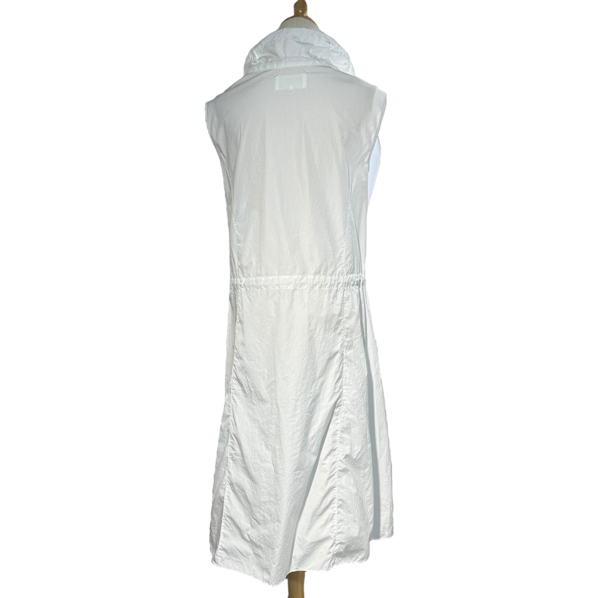 MAISON MARGIELA(メゾンマルジェラ) 19SS Half-zip drawstring N/S dress ハーフジップ ドローコード ノースリーブ ワンピース S51CU0058 38(M程度) ホワイト