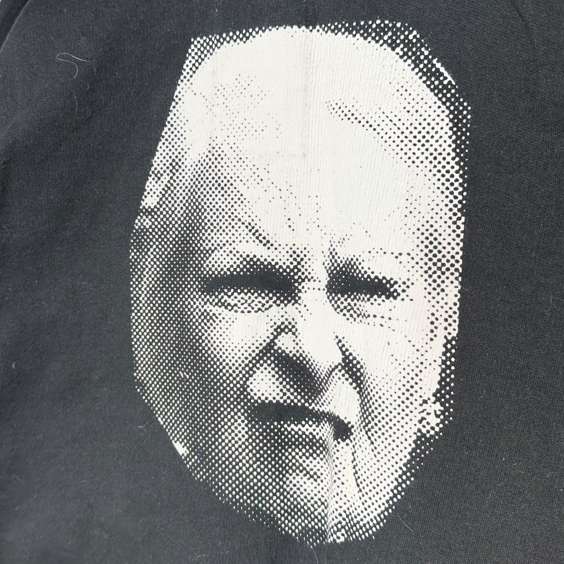 Vivienne Westwood(ヴィヴィアンウエストウッド) "worlds end" Face print switching sweatshirt ワールドエンド フェイス プリント 切替 スウェット S ブラック×ブルー 日本未発売モデル