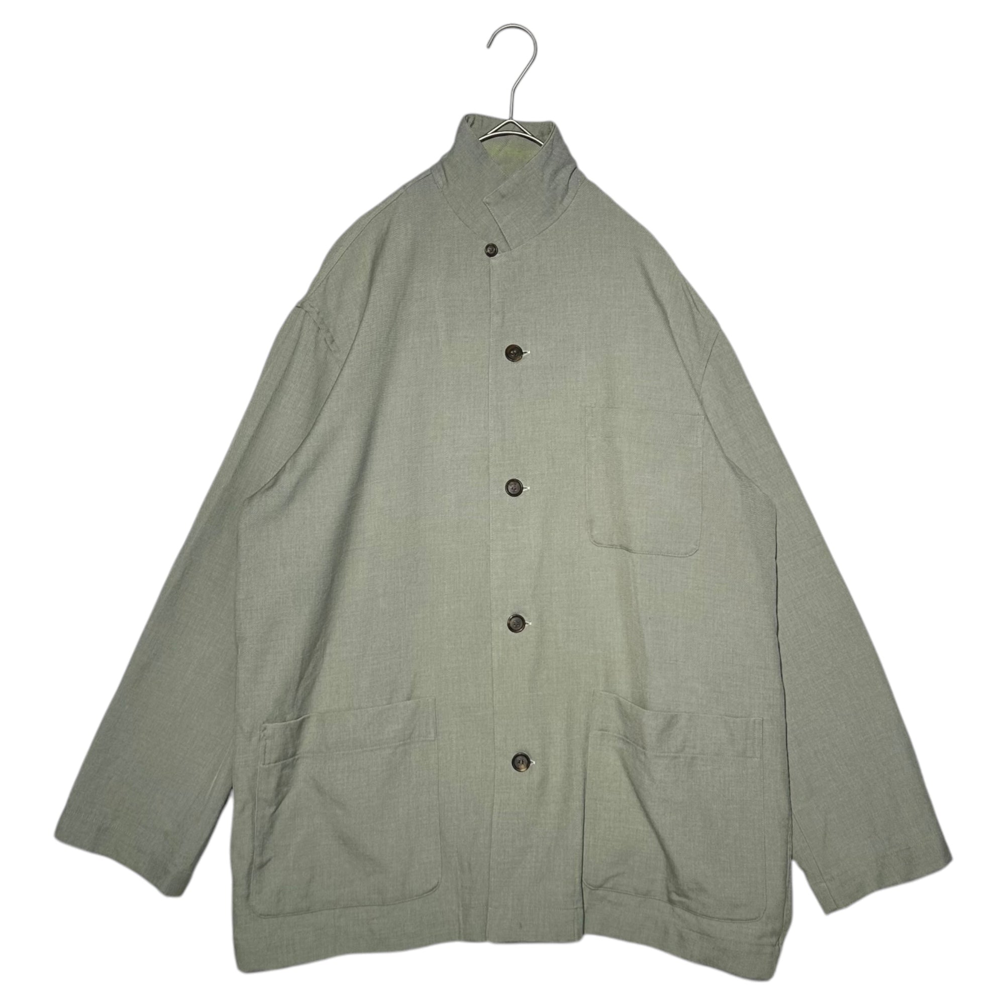 Y's for men(ワイズフォーメン) 90's open collar front pocket jacket オープンカラー フロントポケット ジャケット 赤タグ 3(L) ライトカーキ カバーオール