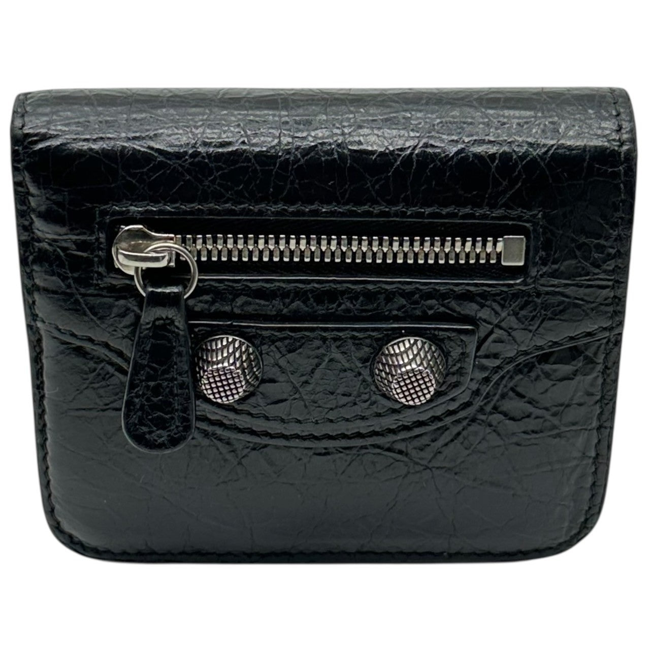 BALENCIAGA(バレンシアガ) Le Cagole Mini ル カゴール ミニ ウォレット ブラック コンパクト 三つ折り 財布 箱付