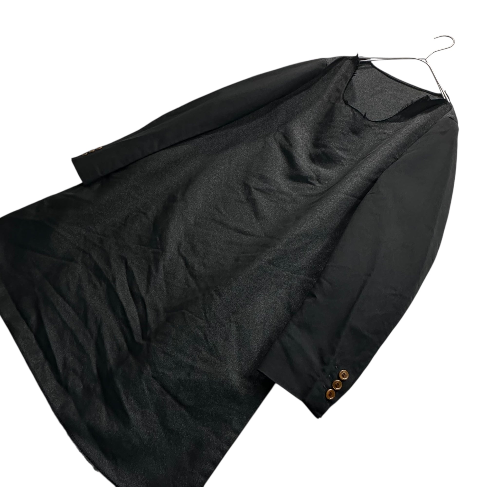 COMME des GARCONS HOMME PLUS(コムデギャルソンオムプリュス) 19AW Esther Jacket Sleeve Long Silhouette Dress エステル ジャケットスリーブ ロング シルエット ワンピース PD-J067 S ブラック AD2019 「暗闇のなかに見る美しさ」期