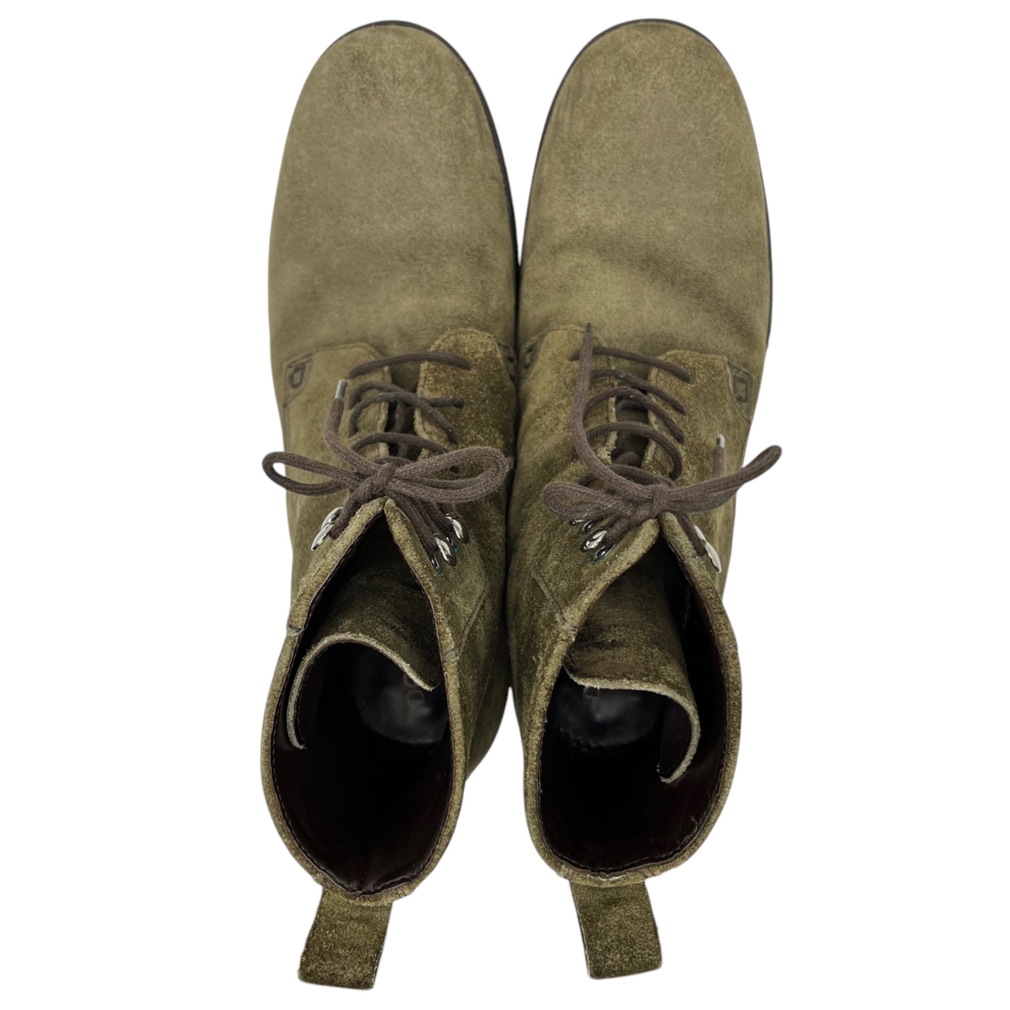 DOLCE&GABBANA(ドルチェ&ガッバーナドルガバ) suede lace-up boots スウェード 編み上げ ブーツ スエード 1043 7(25.0cm) カーキ