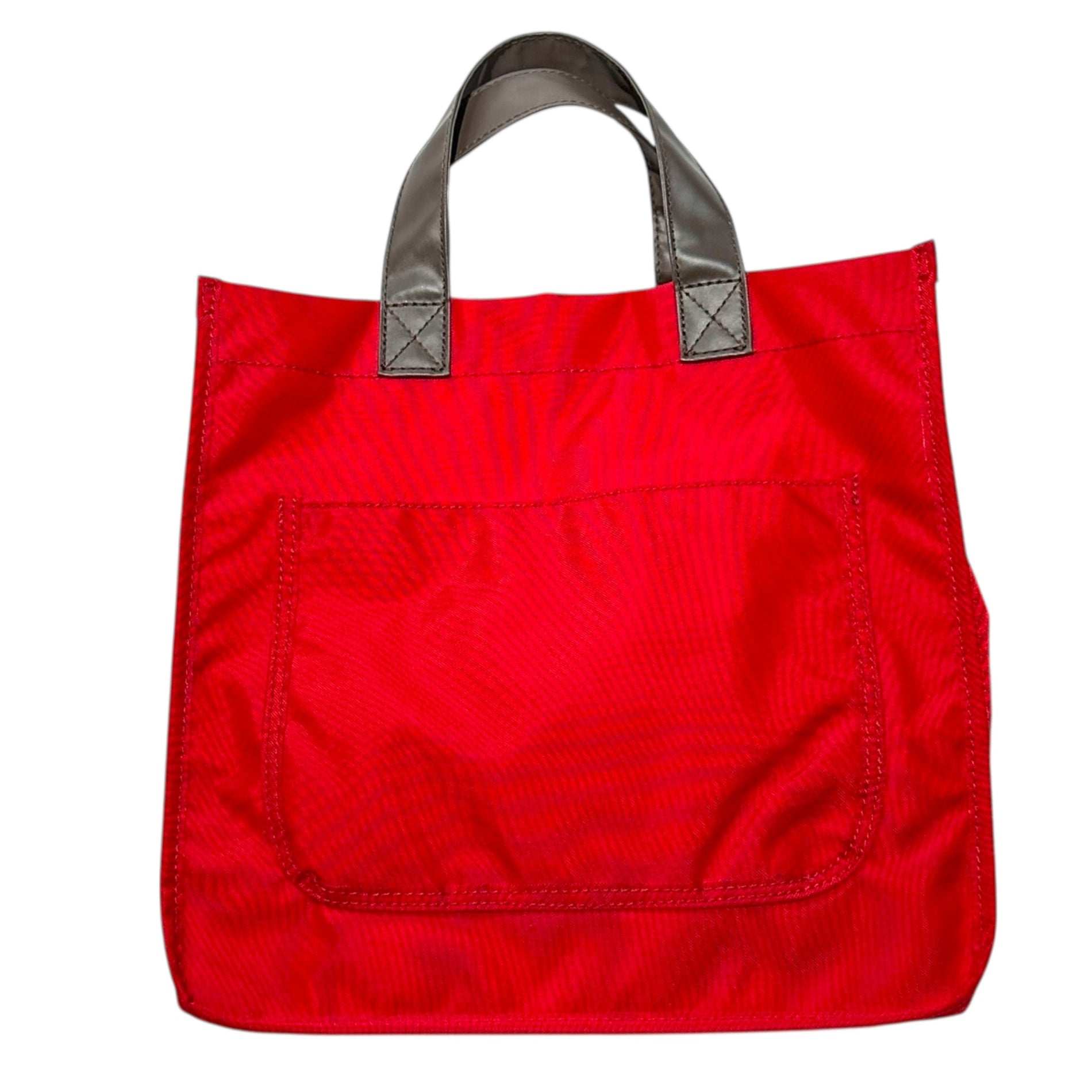tricot COMME des GARCONS(トリココムデギャルソン) Square Nylon Tote Bag スクエア ナイロン トート バッグ TQ-K 203 レッド×ブラウン