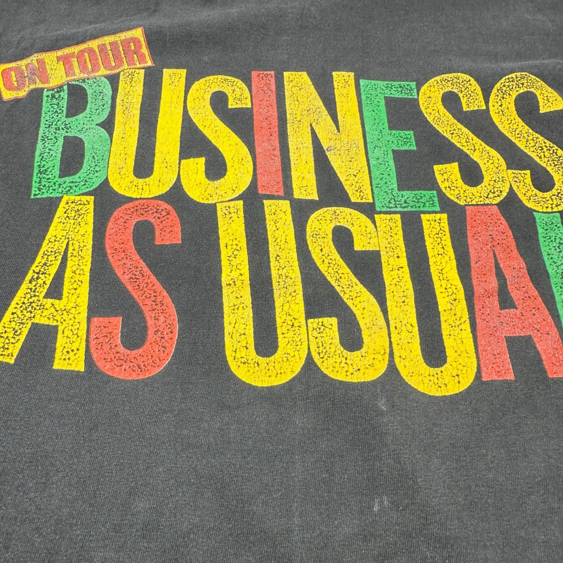 VINTAGE(ヴィンテージ) 1991 ”EPMD” 40 Ounces of Power Business As Usual T-shirt ヴィンテージ ヒップホップ Tシャツ L ブラック 90's 90年代 ヴィンテージ ツアー ラップ Hanesボディ ラスタ