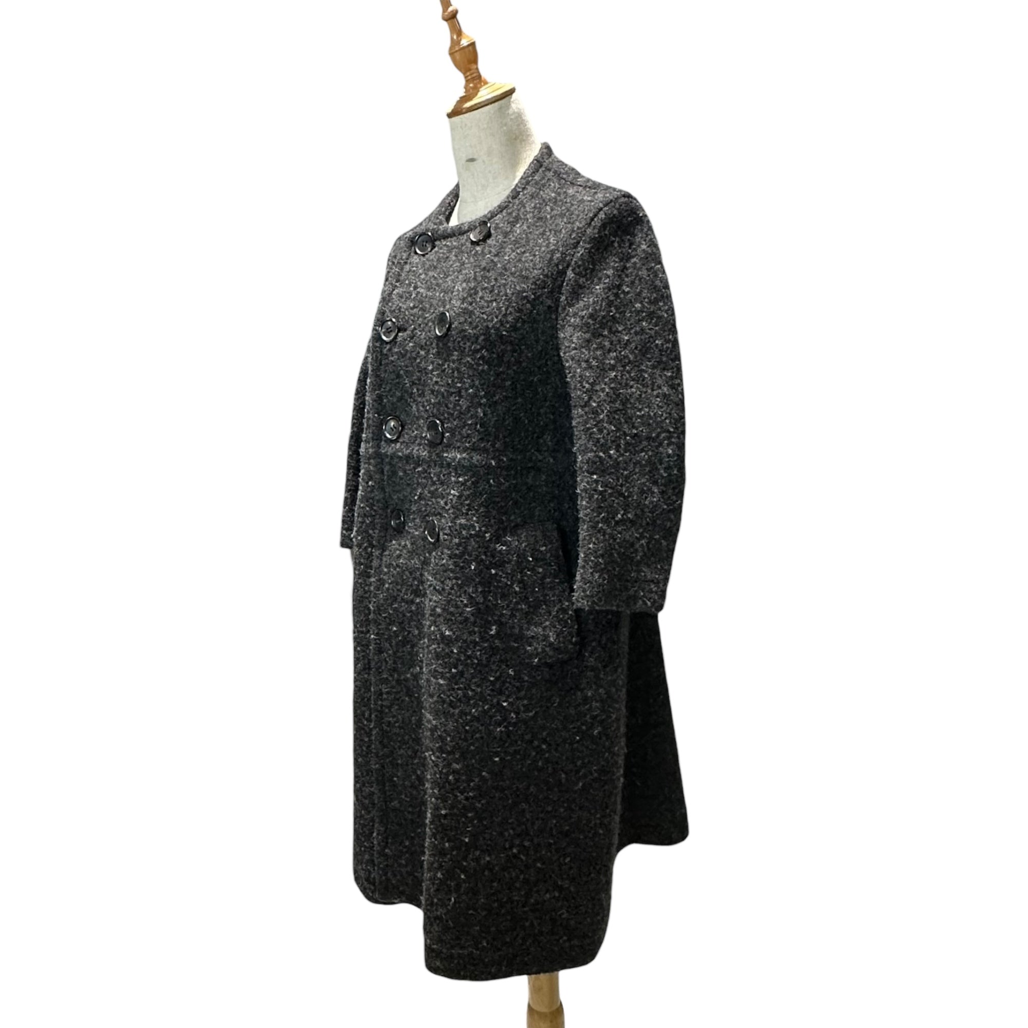 tricot COMME des GARCONS(トリココムデギャルソン) 14AW Brushed Wool Collarless Coat 起毛 ウール ノーカラー コート TN-C011 M グレー AD2014